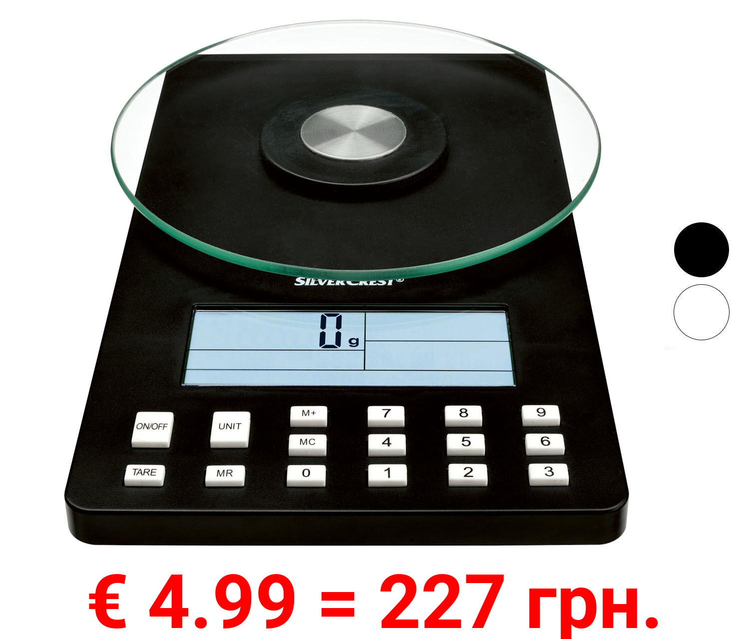 SILVERCREST® KITCHEN TOOLS Nährwert-Analysewaage, großes LC-Display, bis 5 kg