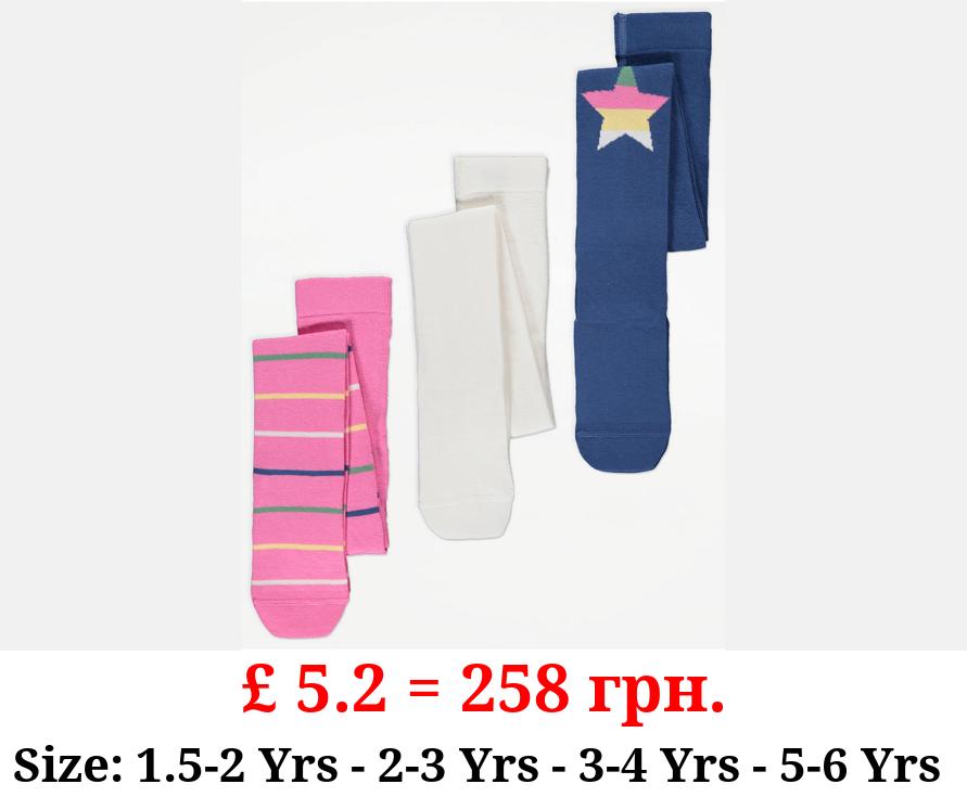 Star Stripe Tights 3 Pack