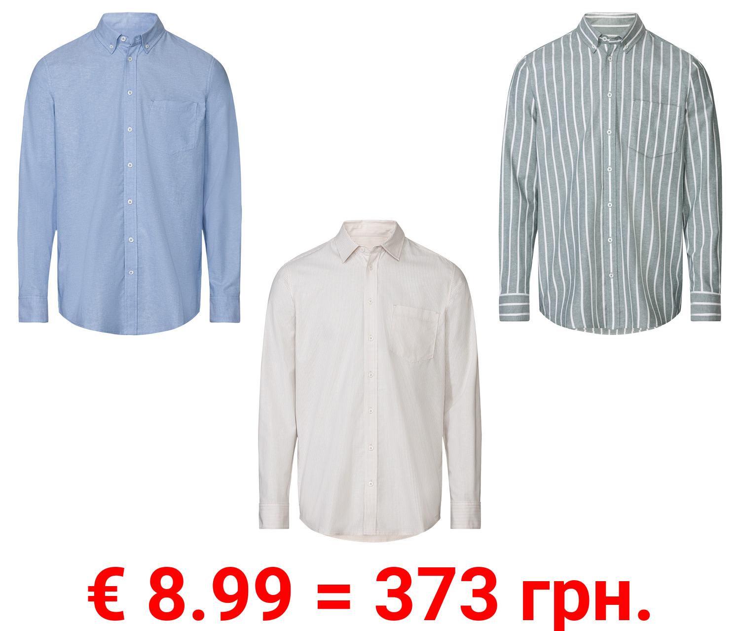 LIVERGY® Herren Freizeithemd aus reiner Baumwolle