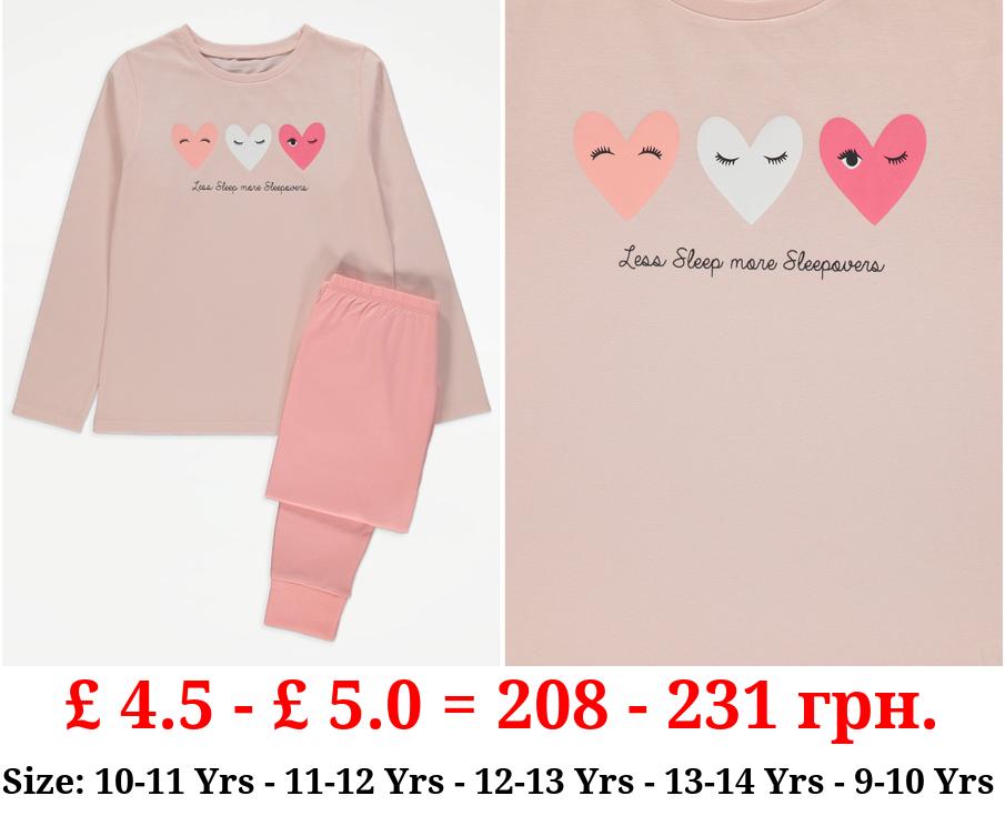 Pink Heart Eyes Sleepover Pyjamas