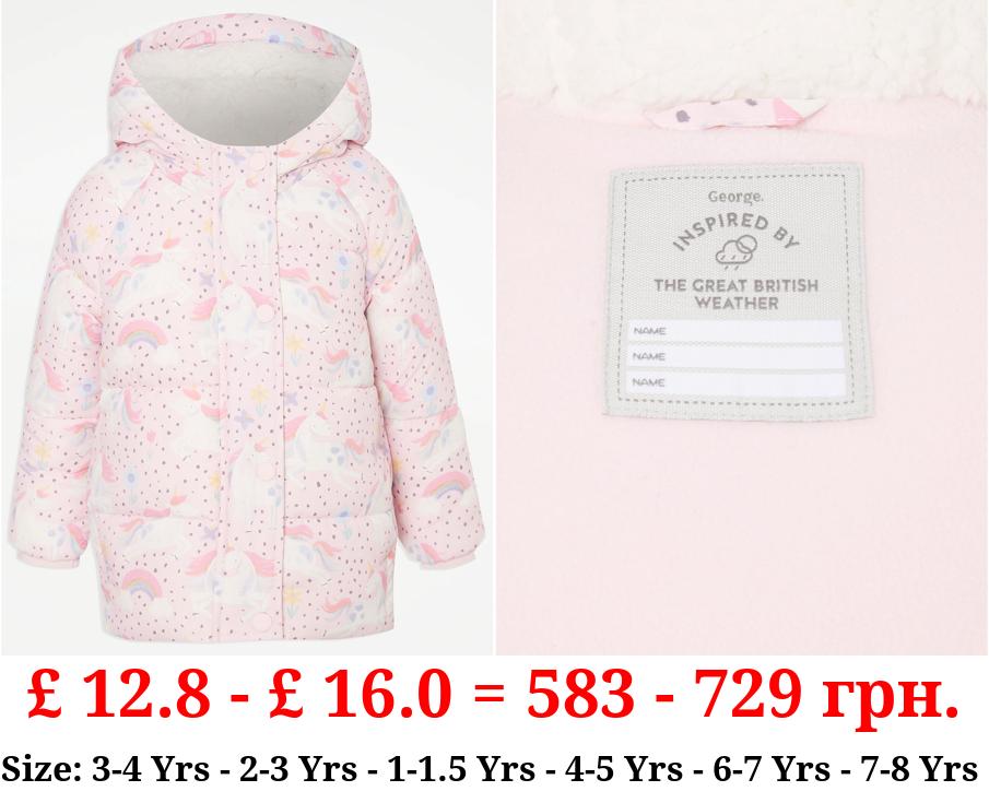 Pink Unicorn Padded Coat