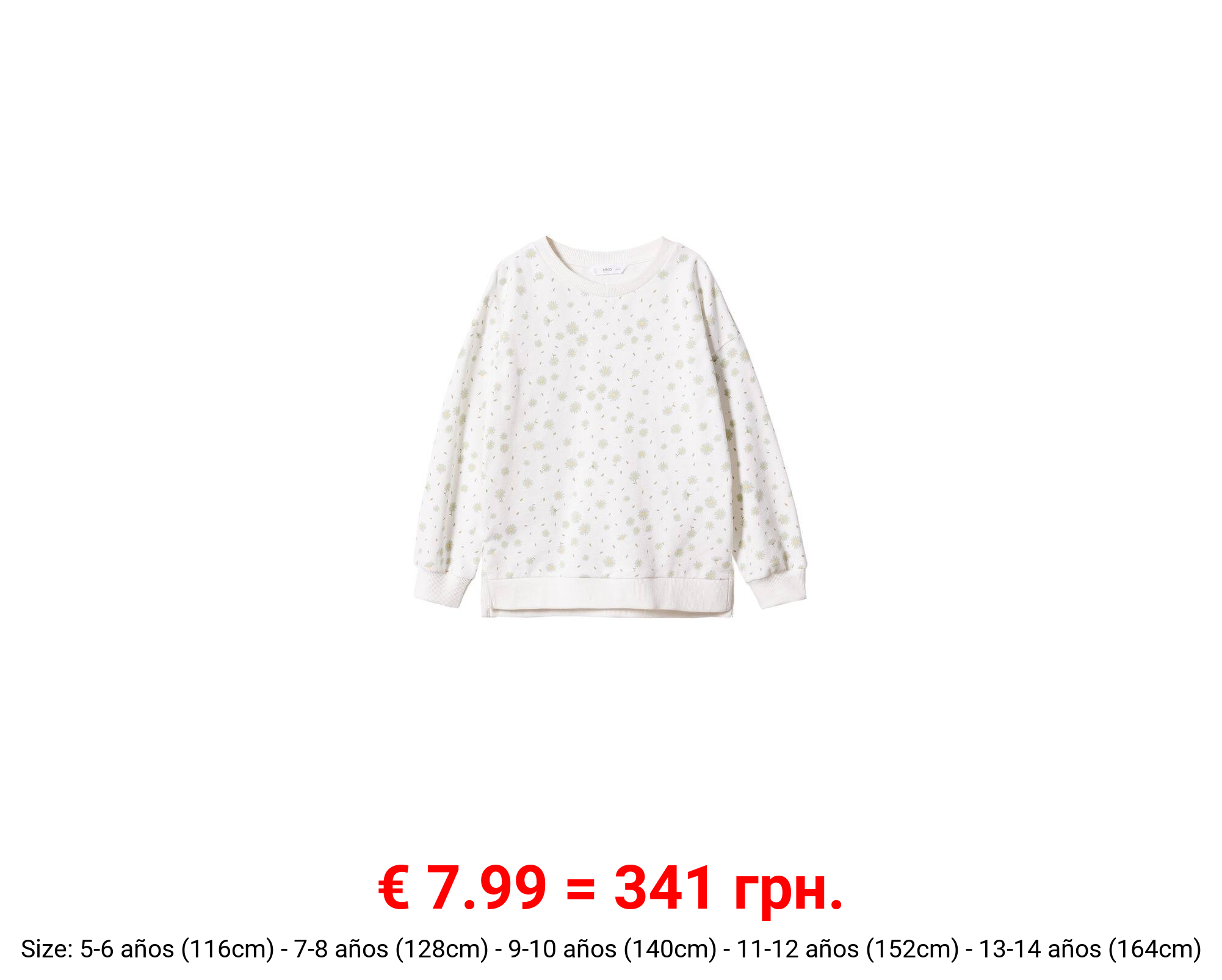 Sudadera algodón estampada