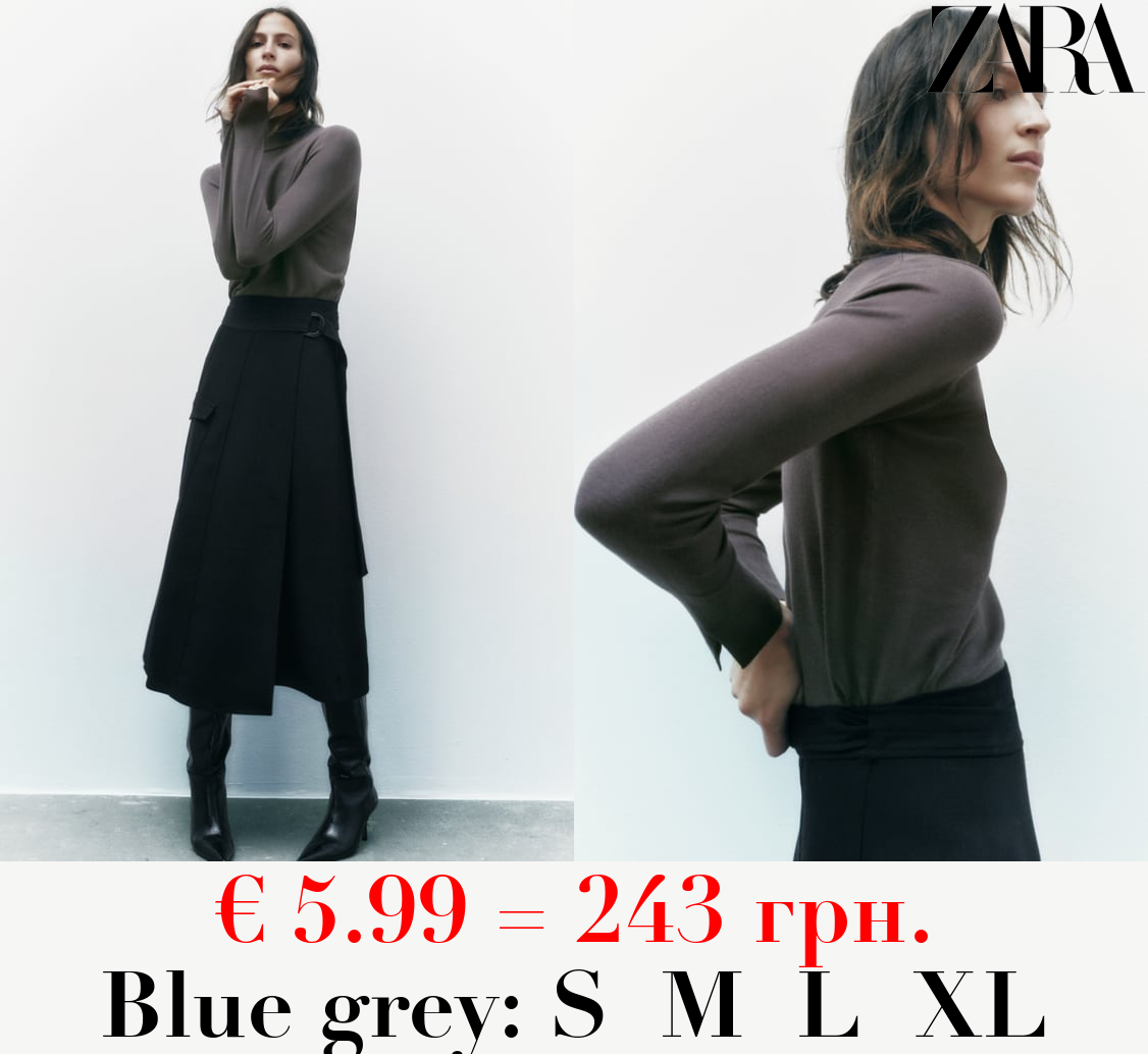 BASIC KNIT SWEATER WITH A HIGH NECK