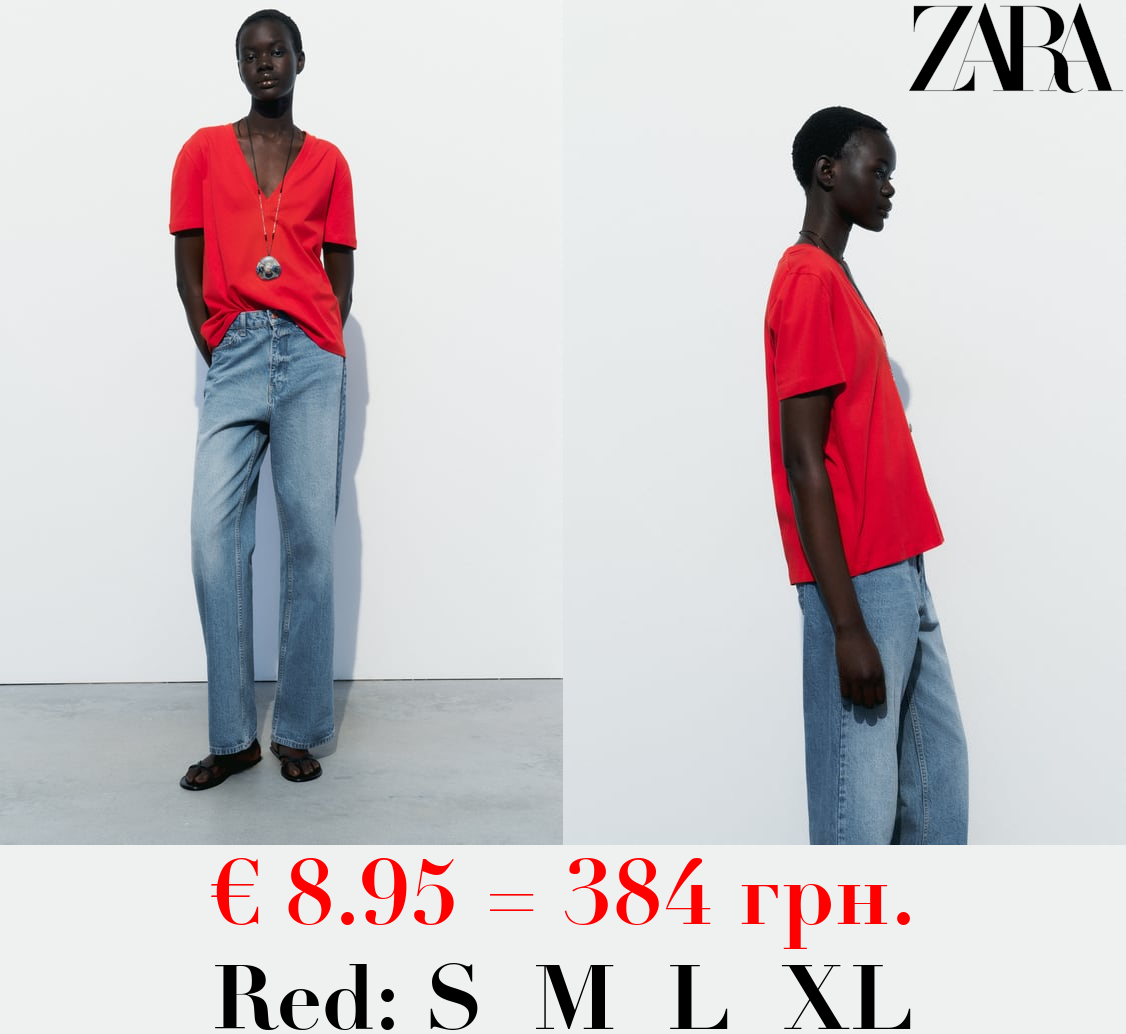 COTTON T-SHIRT WITH ENZYME FINISH