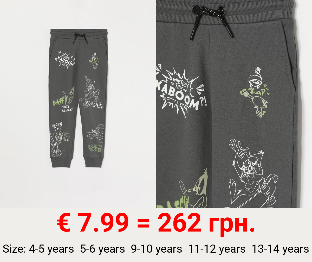 BUGS BUNNY LOONEY TUNES © &™ WARNER BROS TRACKSUIT TROUSERS.
