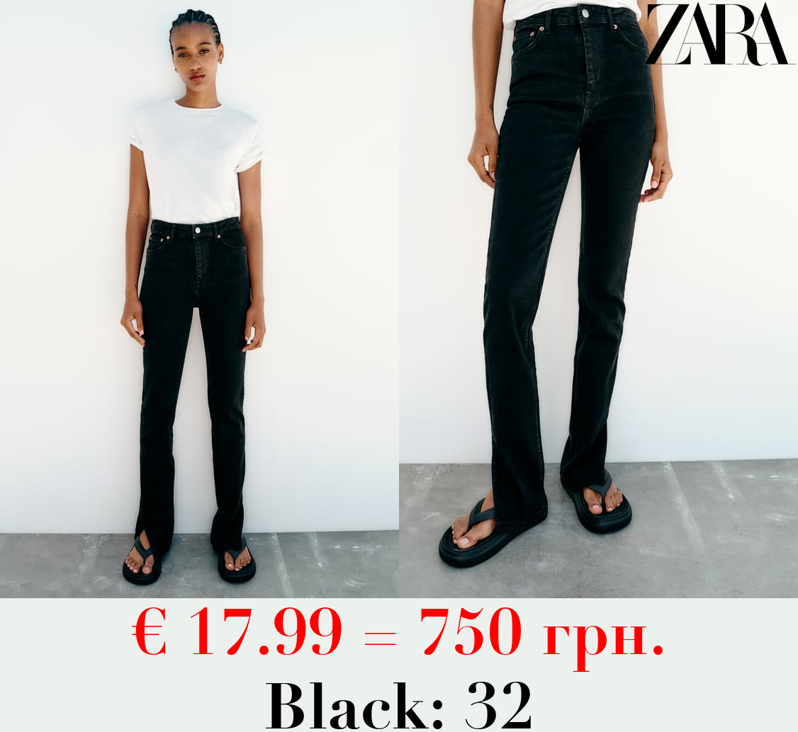 TRF HIGH-WAIST SPLIT HEM FULL LENGTH JEANS