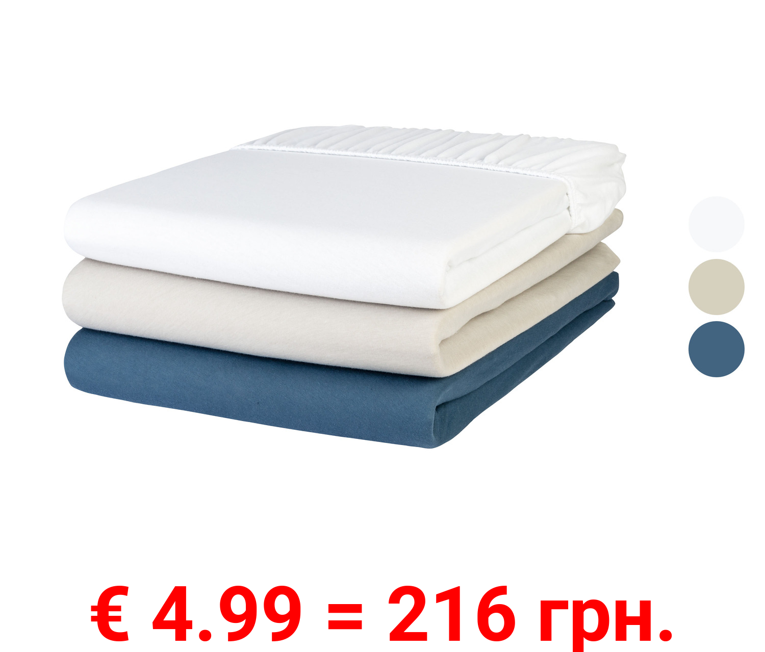 LIVARNO home Jersey-Spannbettlaken, 140-160 x 200 cm