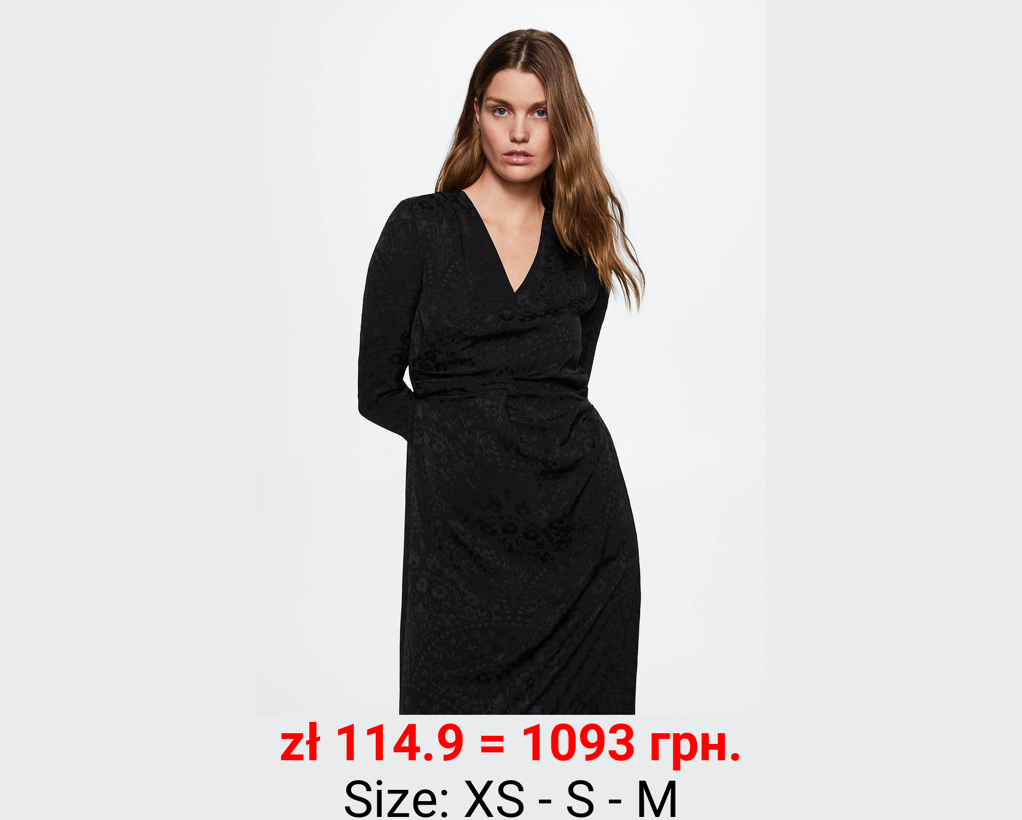 Vestido negro satinado