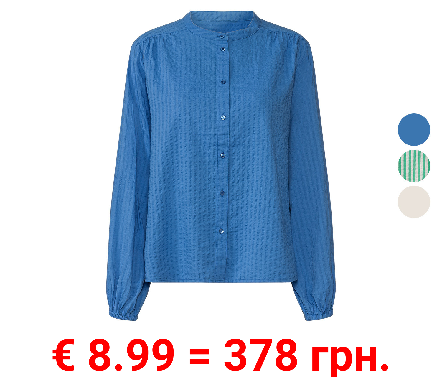 esmara® Damen Bluse in moderner Crinkle-Struktur