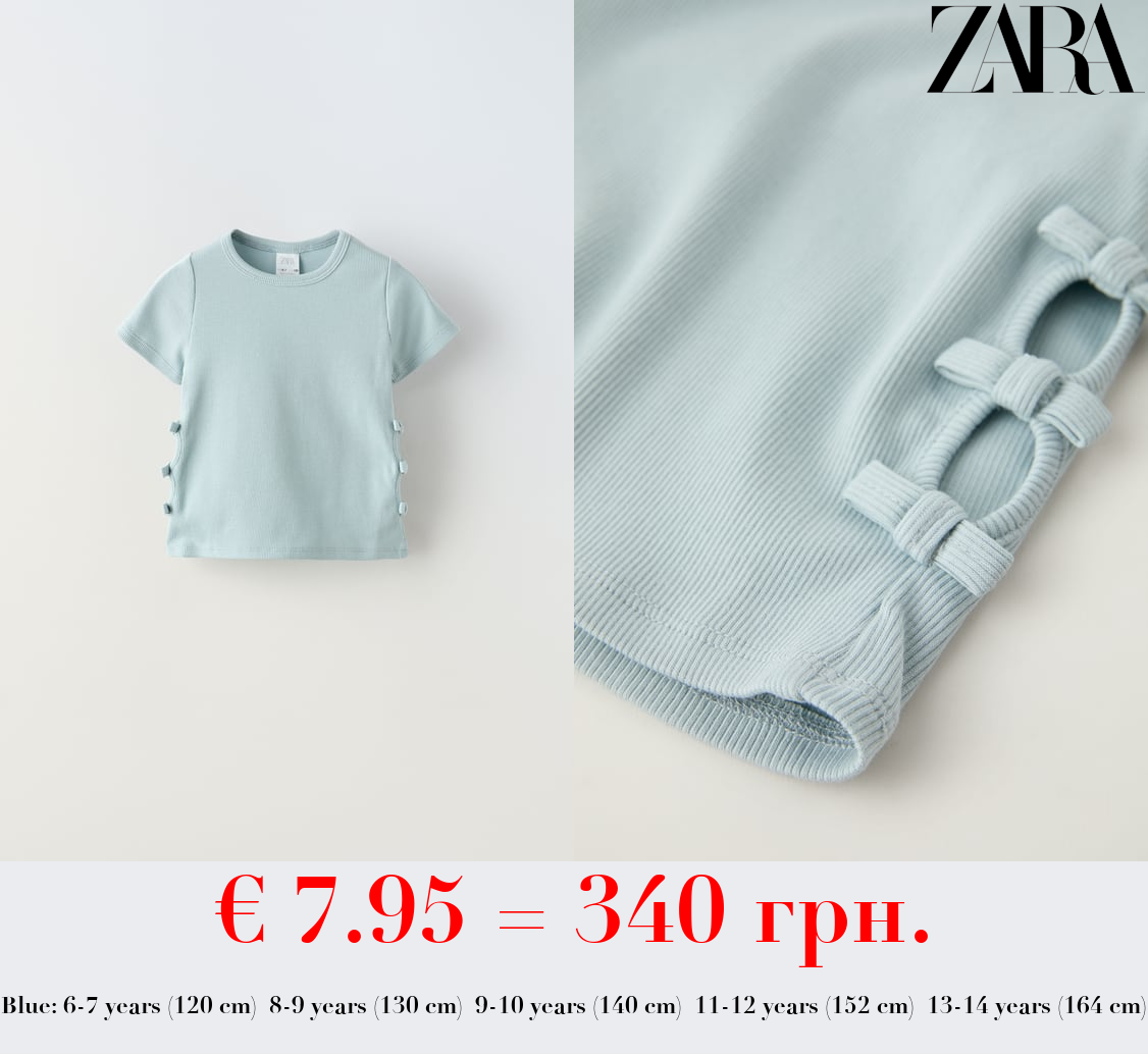 CUT-OUT T-SHIRT WITH BOWS