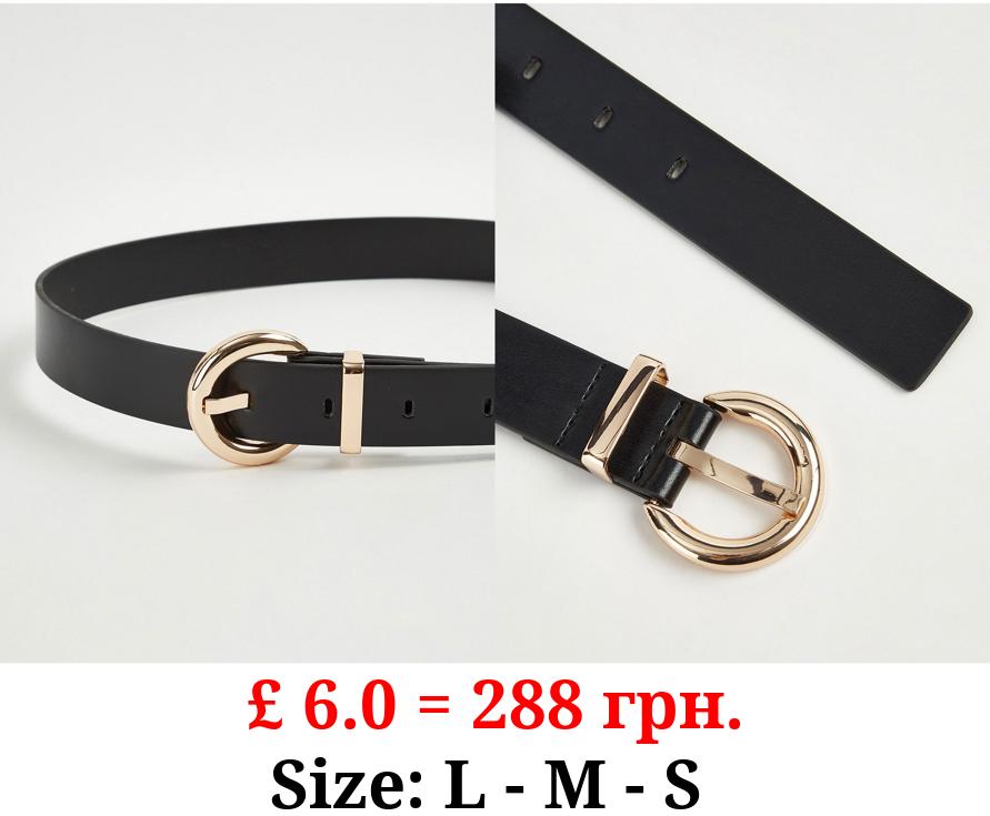 Black Gold Buckle Belt