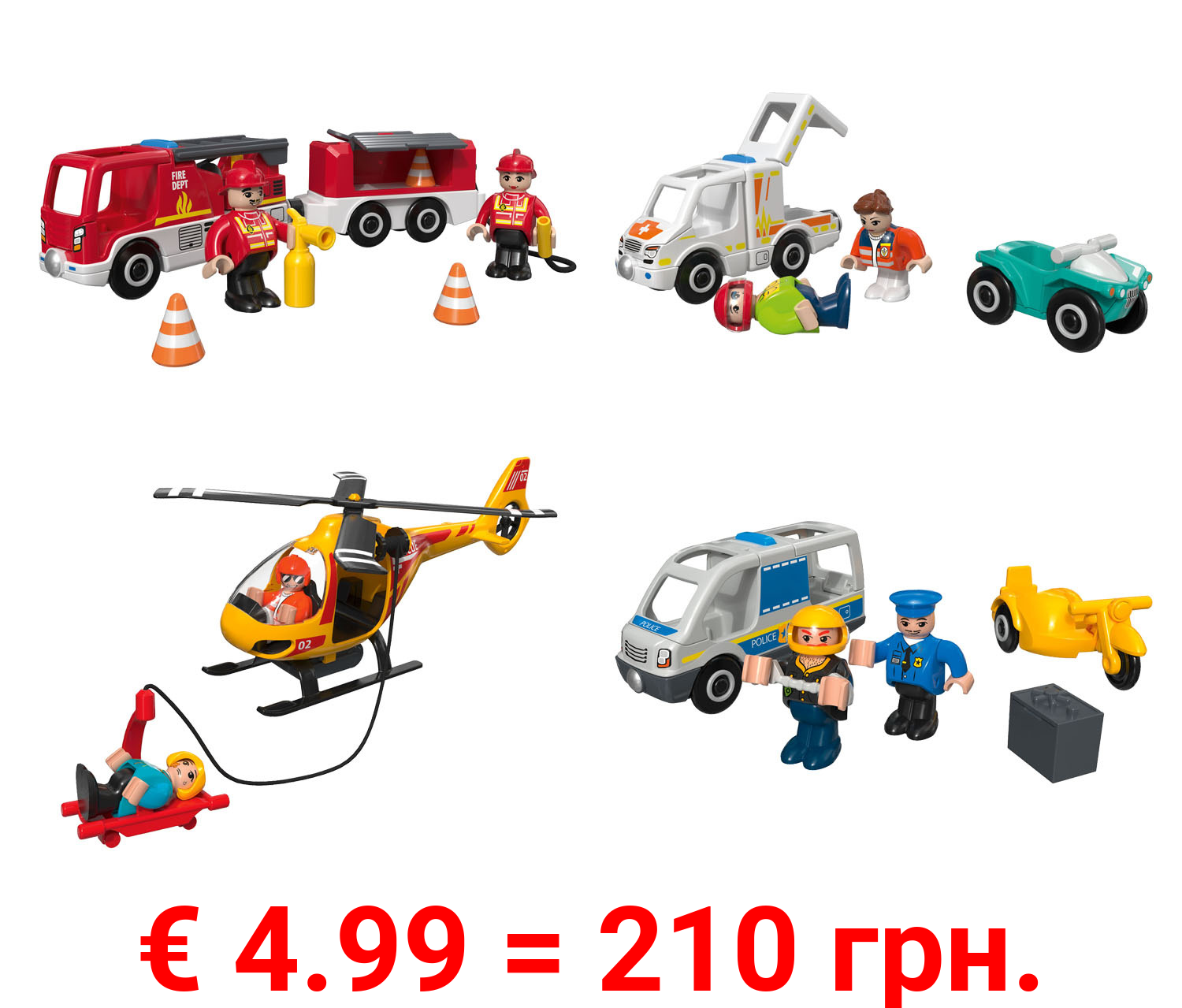 Playtive Einsatzfahrzeuge, mit Licht und Sound