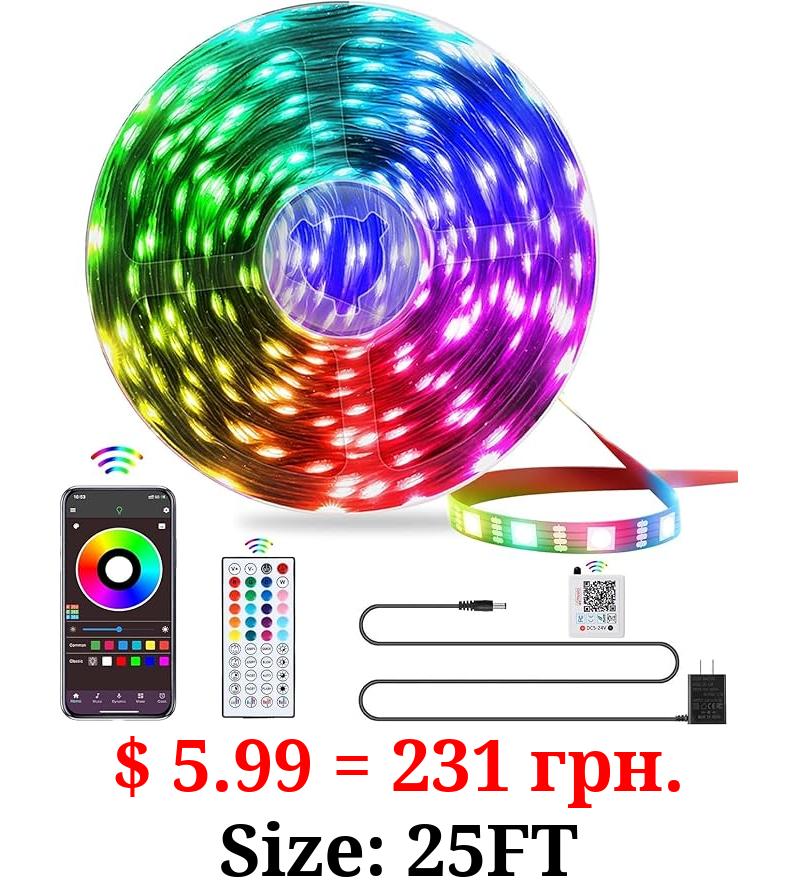 QZYL 25FT LED Strip Lights, Multi-Color LED Strip Lights with Remote Control
