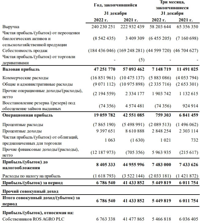 Выручка за 2022 год