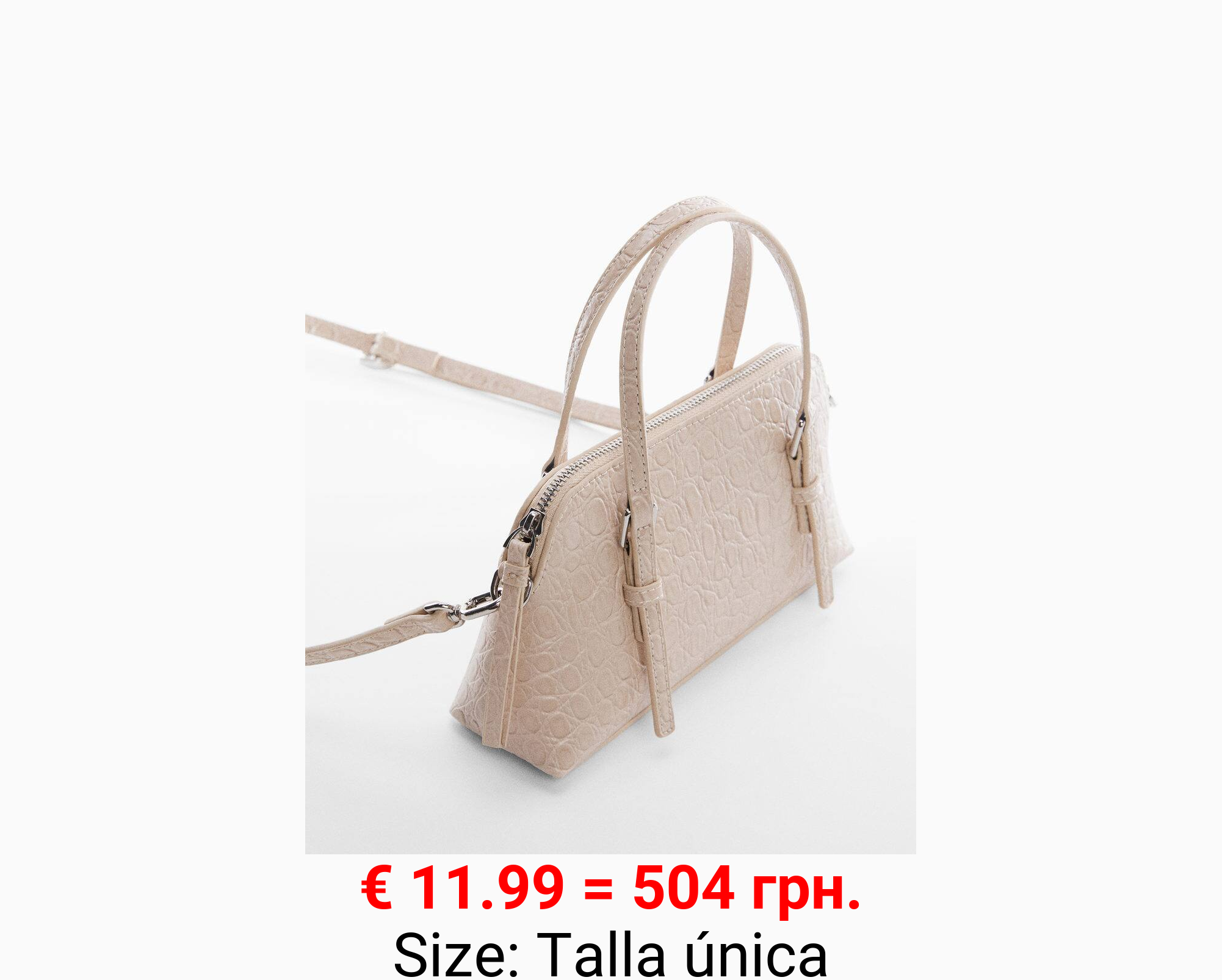 Bolso doble asa efecto cocodrilo