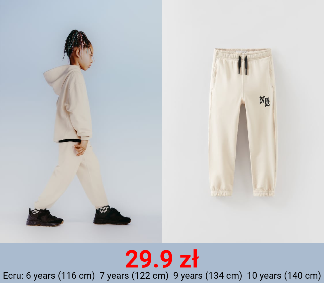 EMBROIDERED PLUSH TROUSERS
