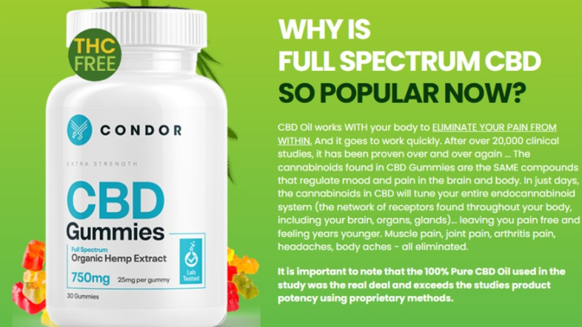 Condor CBD Gummies Reviews [Official Update]: Real Cost And Price For Sale?