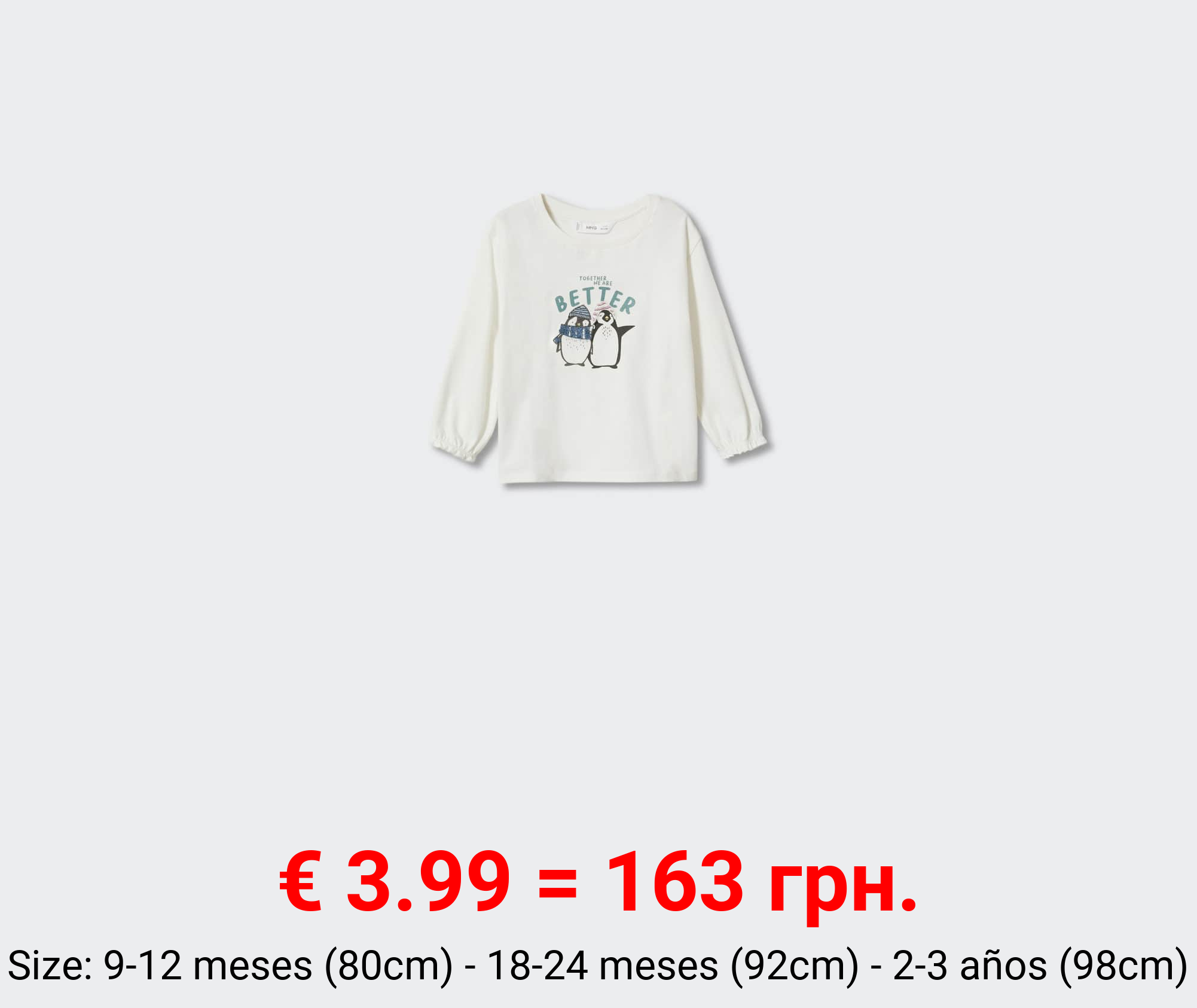 camiseta manga larga estampada