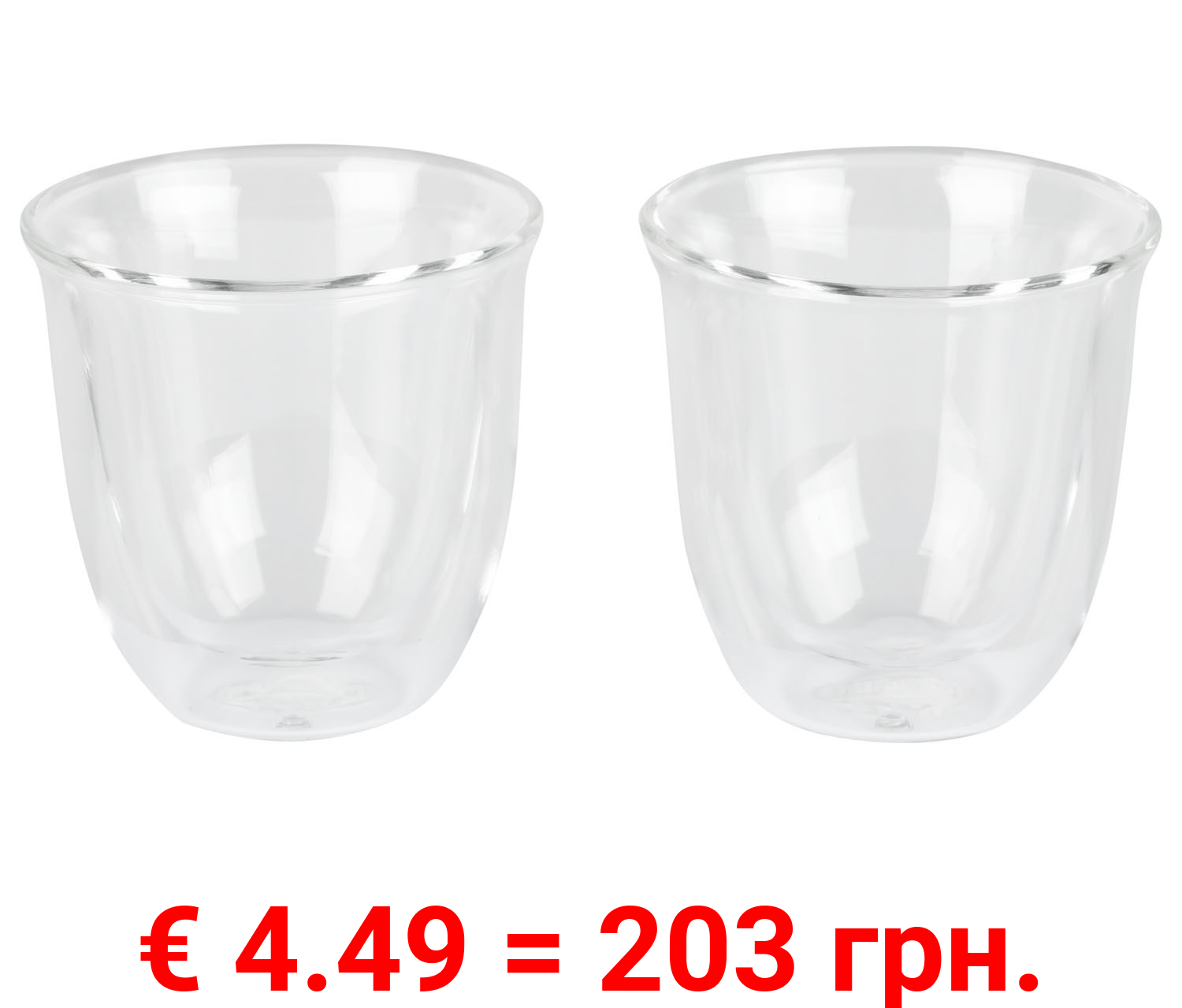 Delonghi Espresso Gläser, 90 ml, 2er Set