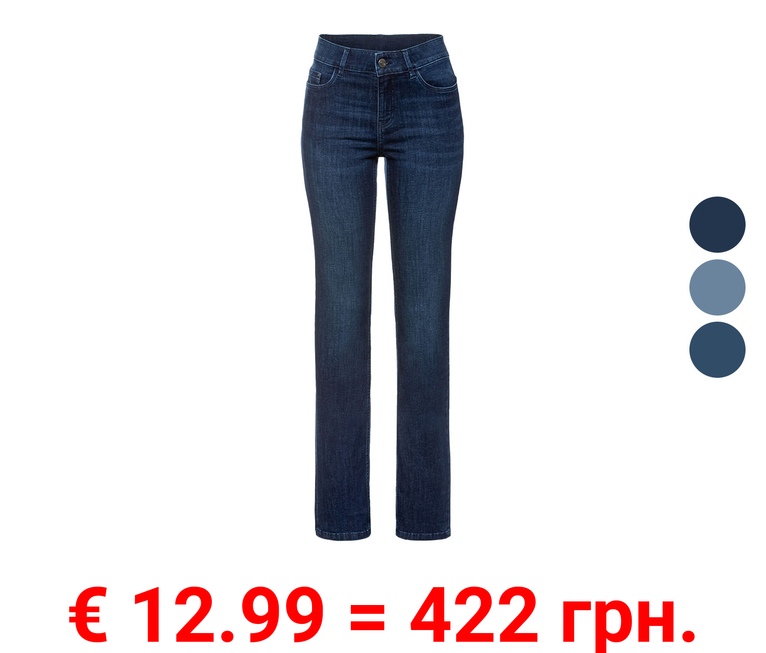ESMARA® Damen Jeans, Straight Fit, mit Baumwolle