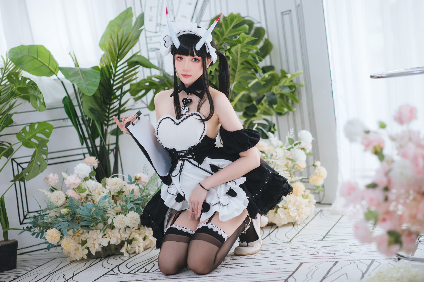 Cosplay 瓜希酱 能代女仆 15