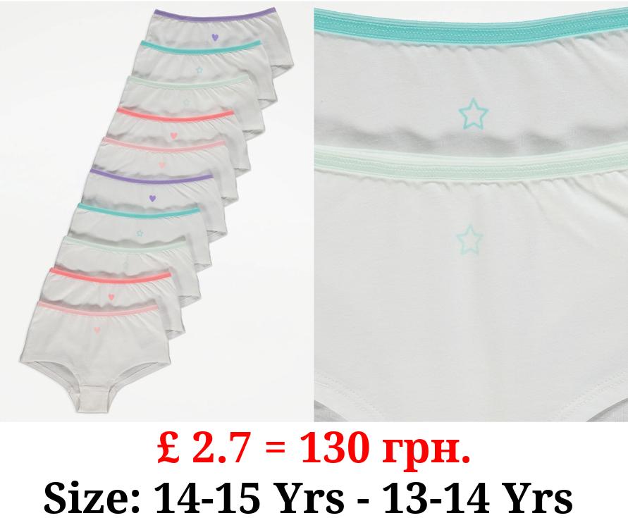 Assorted Rainbow Shape Print Shorts 10 Pack