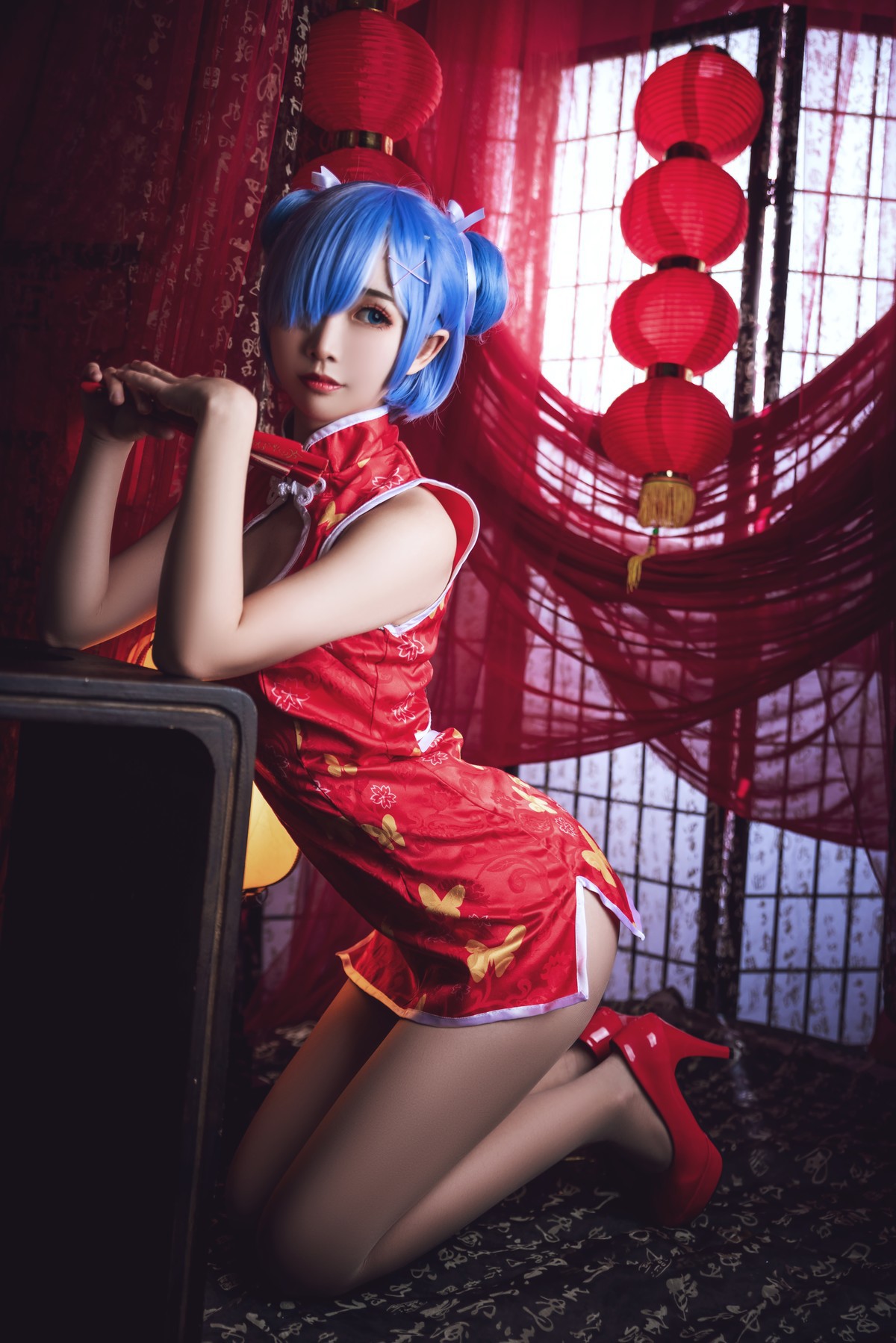Cosplay 面饼仙儿 雷姆旗袍 5