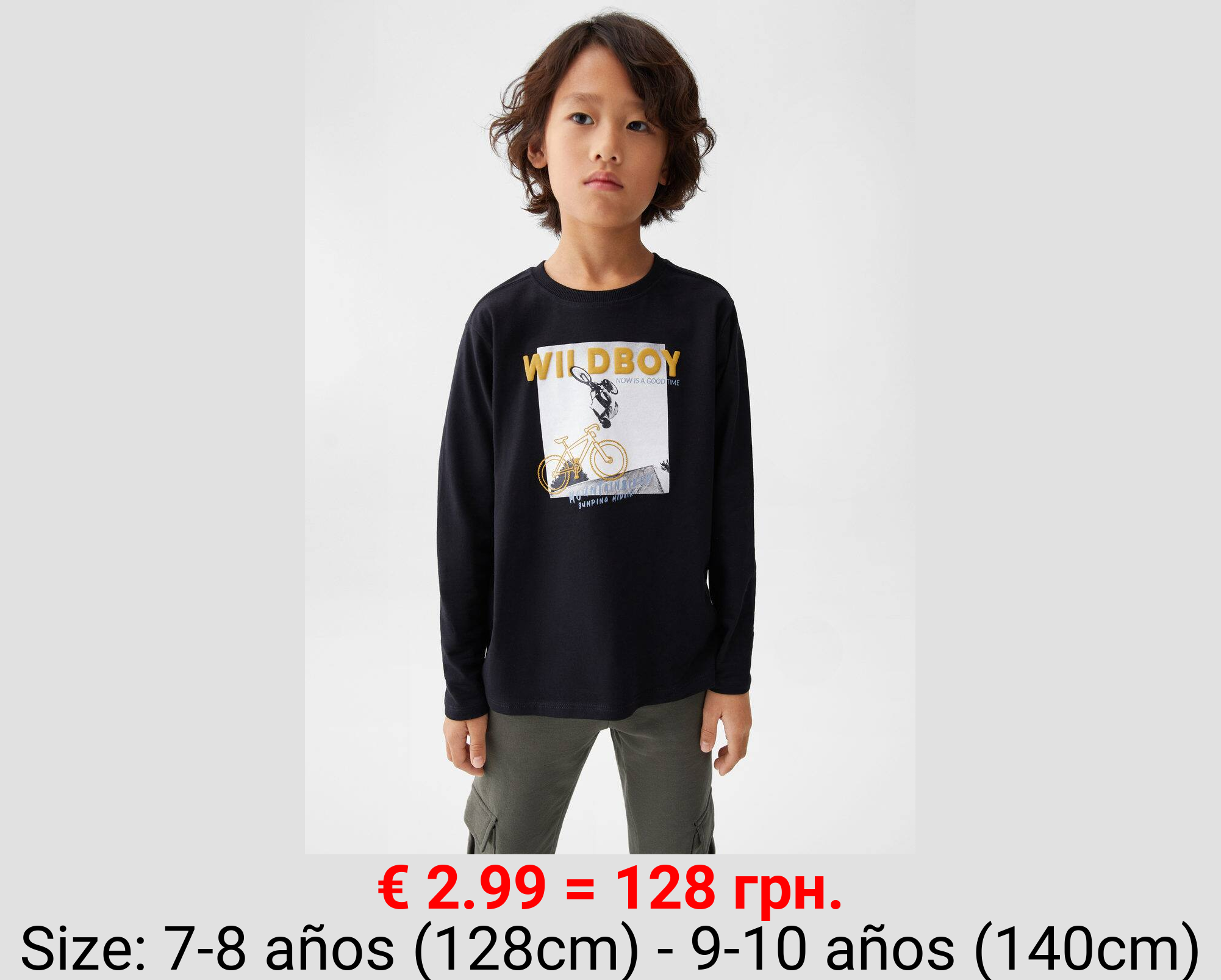 Camiseta algodón manga larga