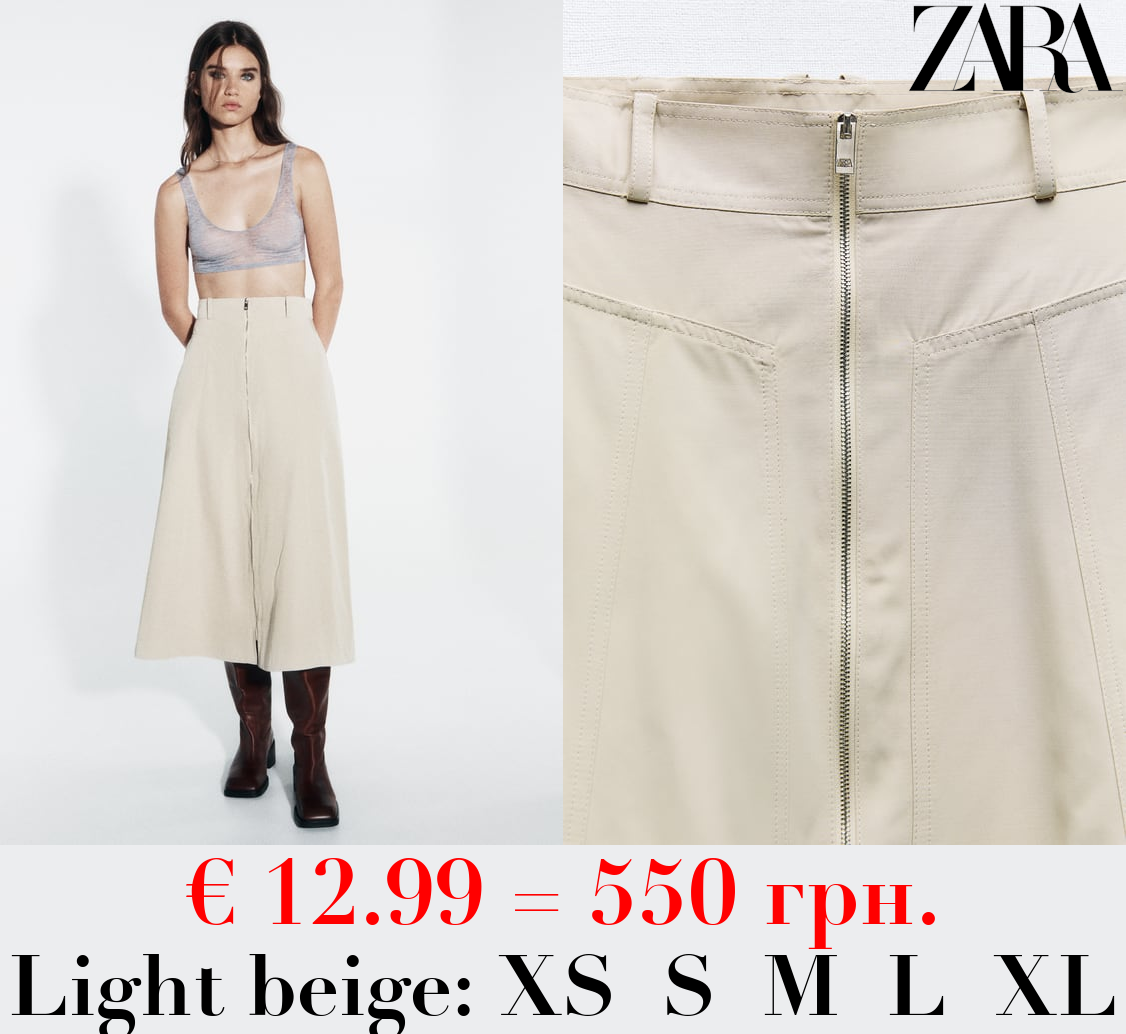 CAPE SKIRT WITH ZIP