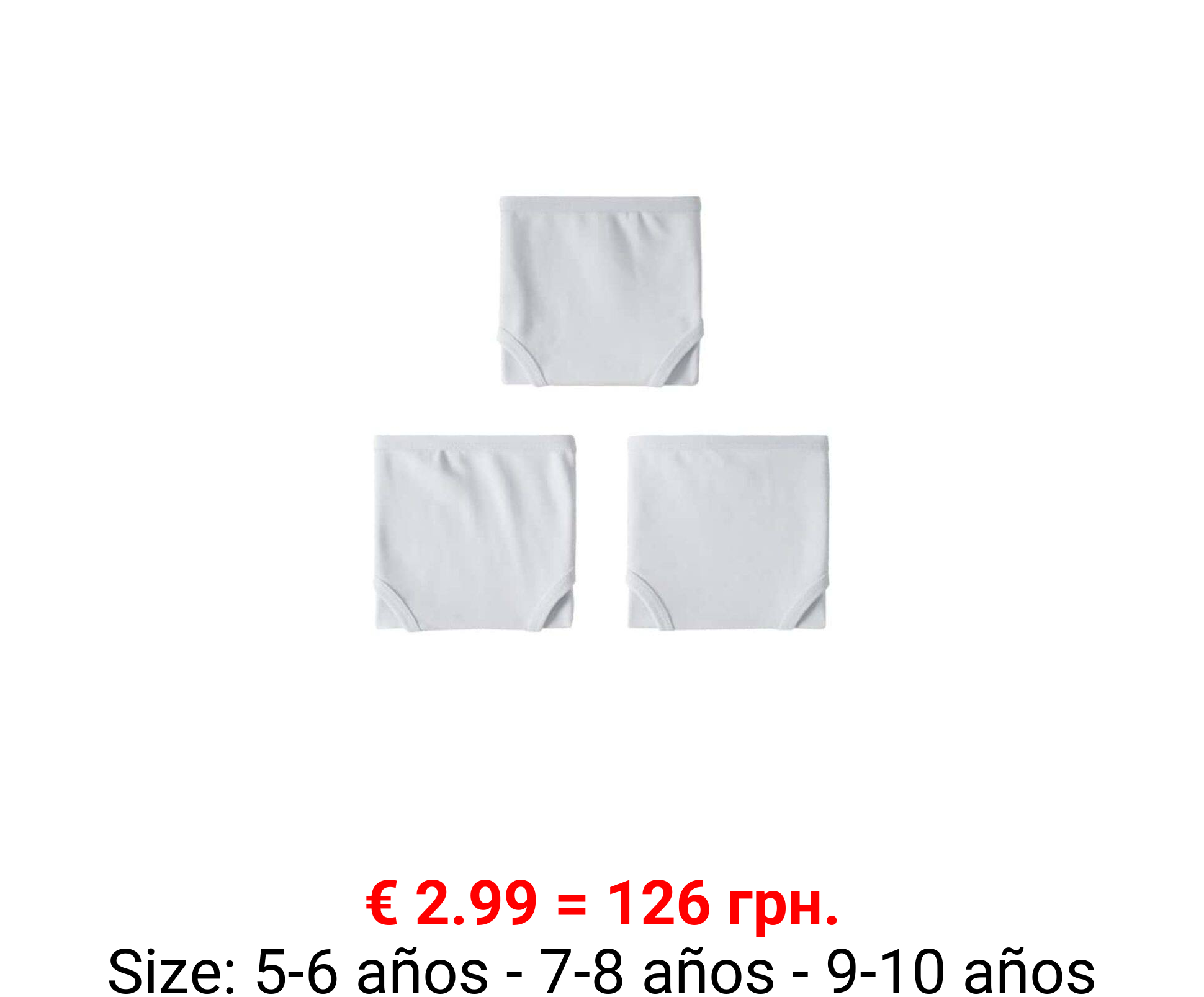 Pack 3 braguitas algodón