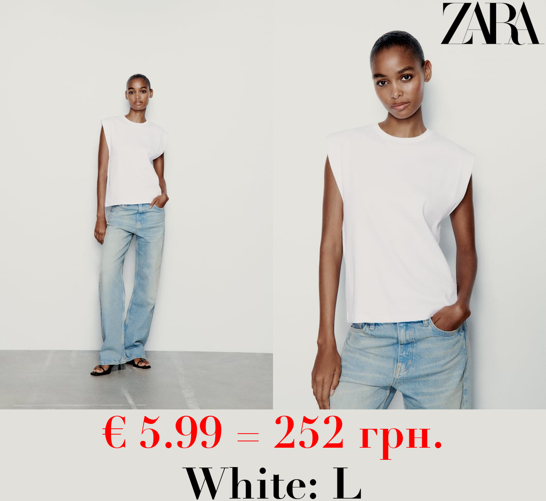 RIBBED DROP SLEEVE T-SHIRT