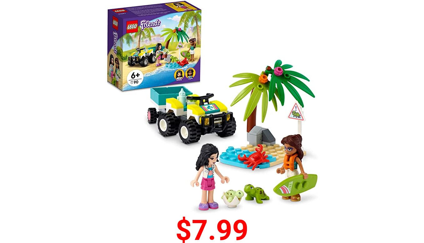 LEGO Friends Turtle Protection Vehicle 41697 Rescue Building Kit; Marine Toy Birthday Gift Grows Imaginations; for Kids Aged 6+ (90 Pieces)
