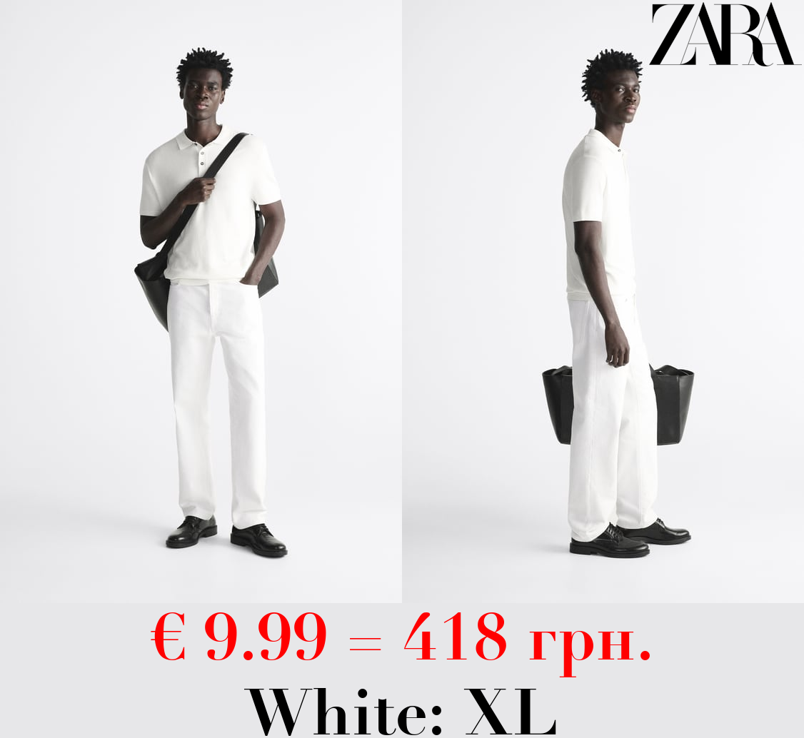 VISCOSE BLEND KNIT POLO SHIRT