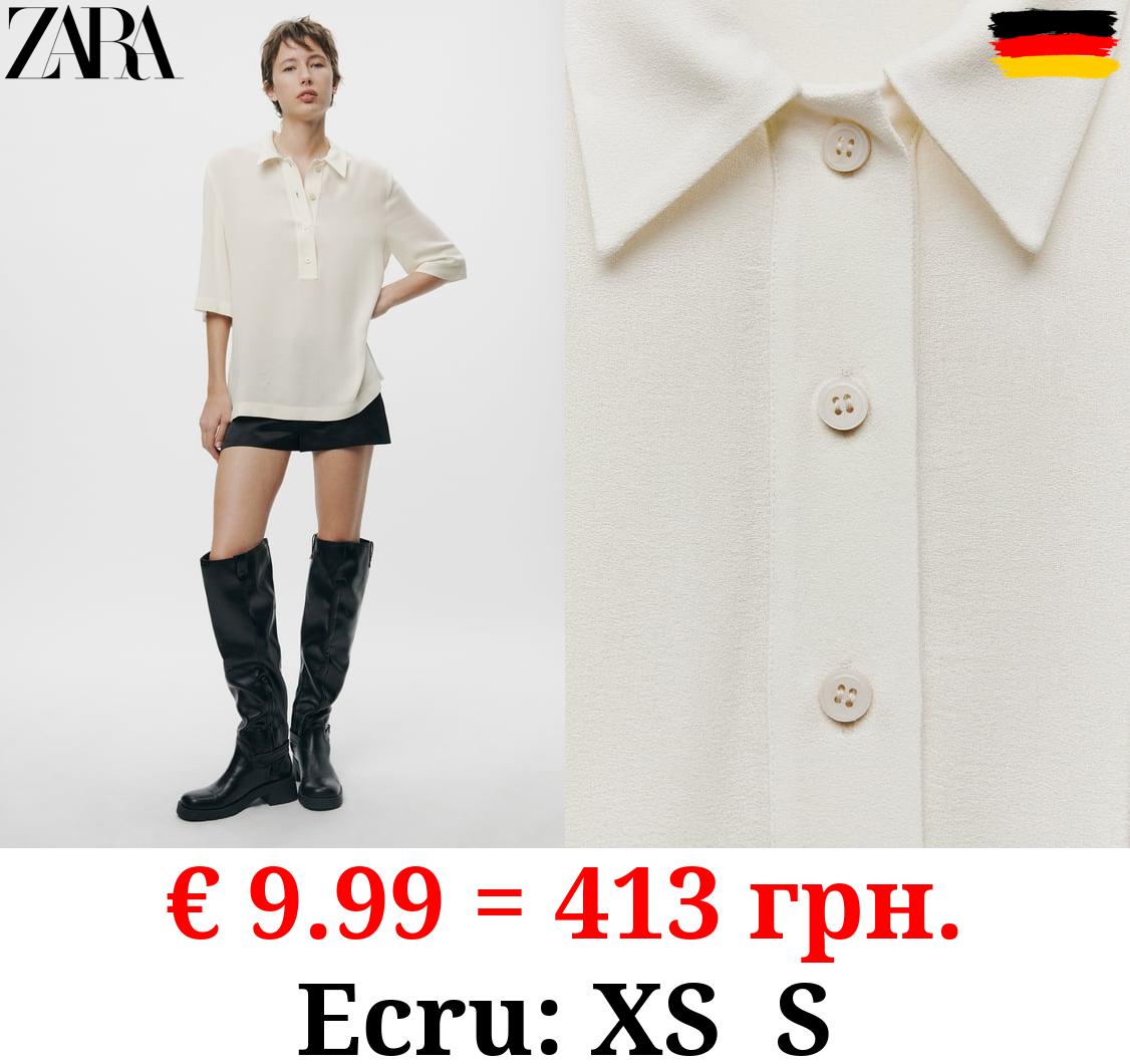 ZW COLLECTION BUTTONED POLO SHIRT