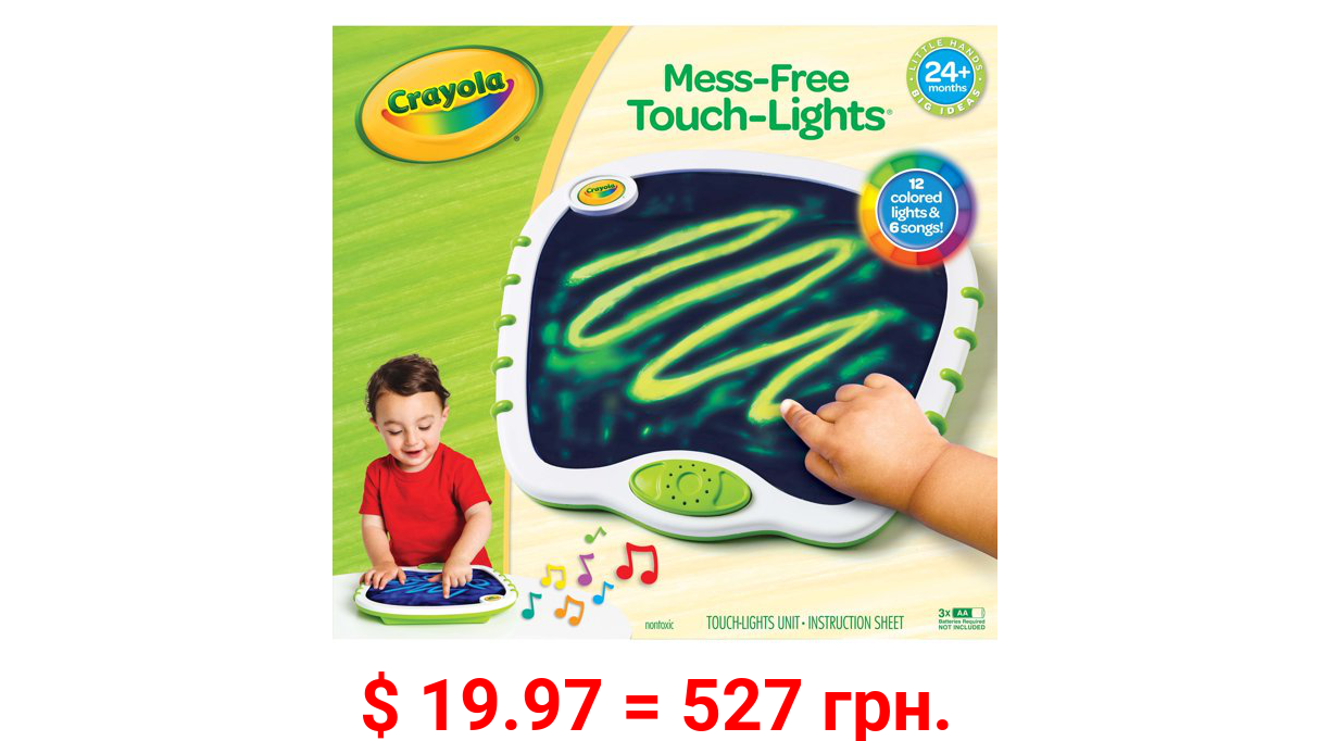 Crayola My First Touch Lights Art Kit, Musical Doodle Board, Gift for Girls & Boys
