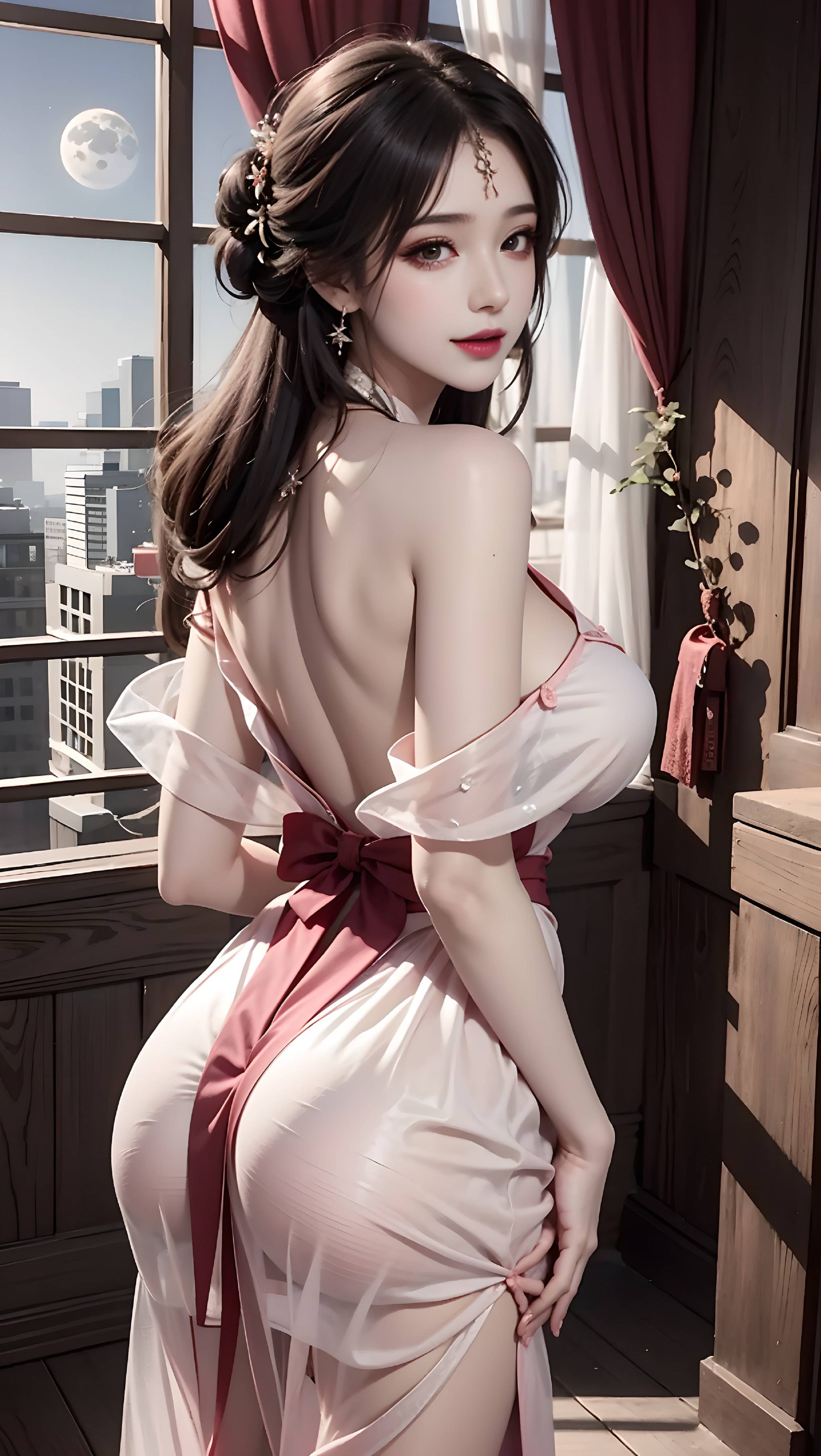 图片[32]-古风粉色性感美女-六色网