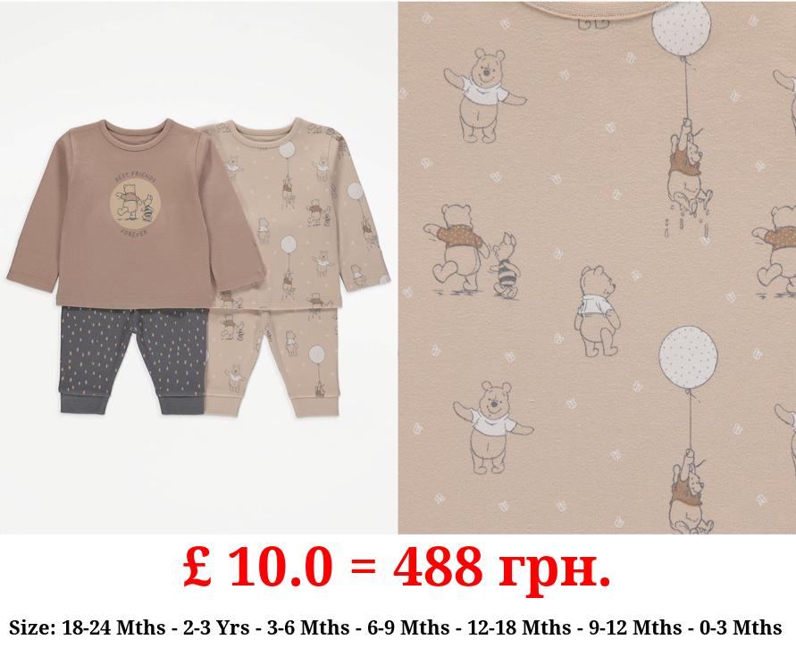 Disney Winnie The Pooh Neutral Pyjamas 2 Pack