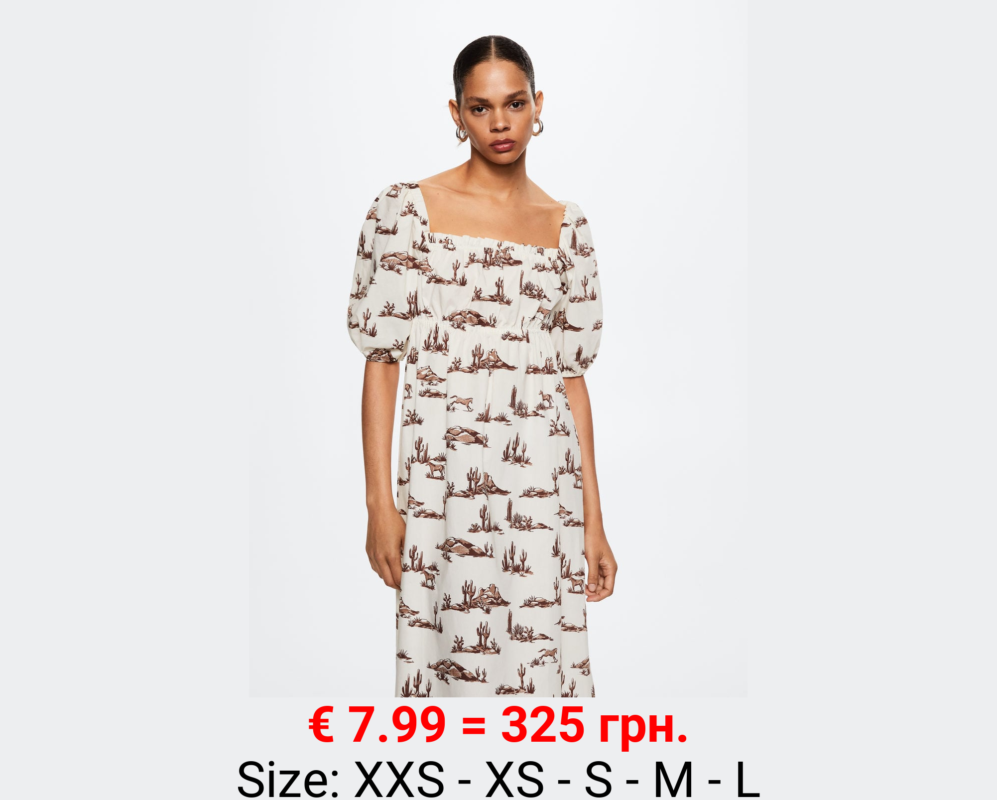 Vestido algodón estampado