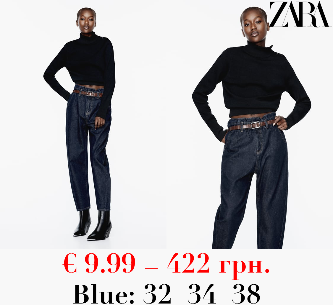 Z1975 HIGH-WAIST PAPERBAG JEANS WITH BELT