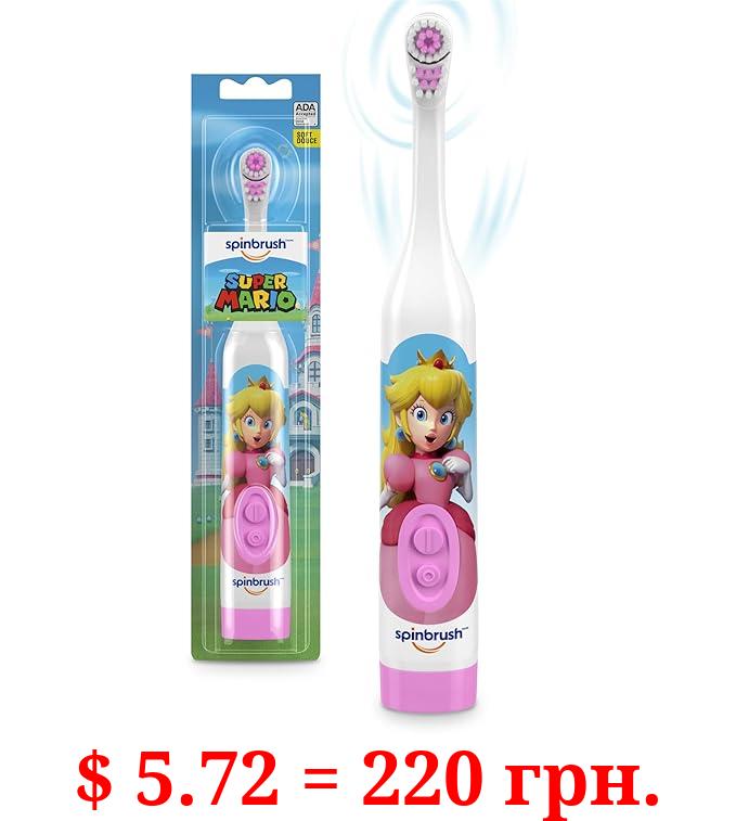 Spinbrush Princess Peach Kids Electric Battery Toothbrush, Soft, 1 ct