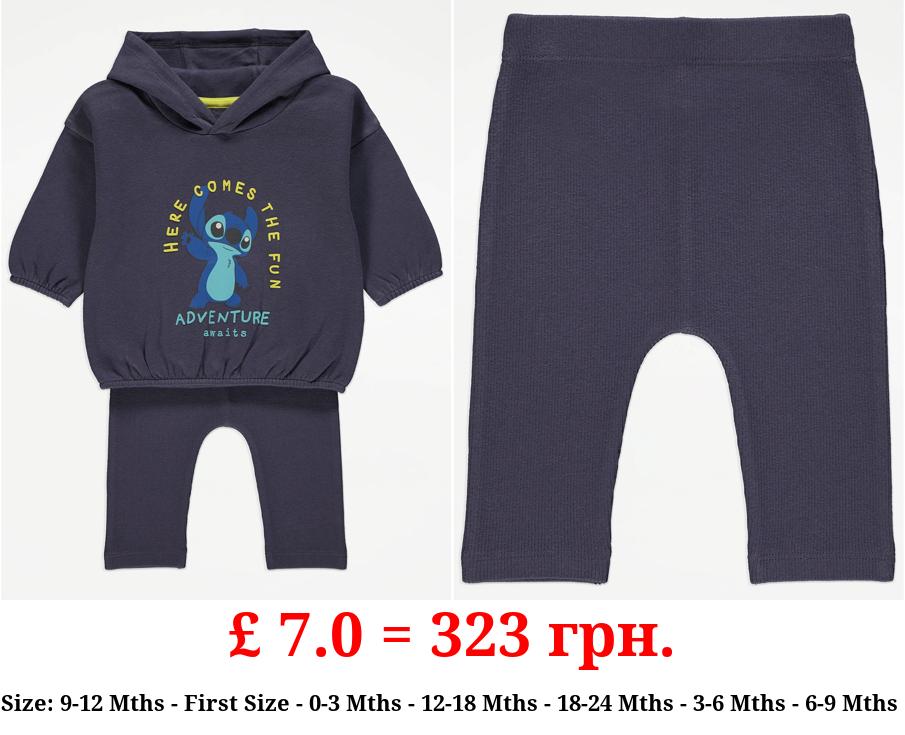 Disney Lilo and Stitch Navy Hoodie and Leggings Outfit
