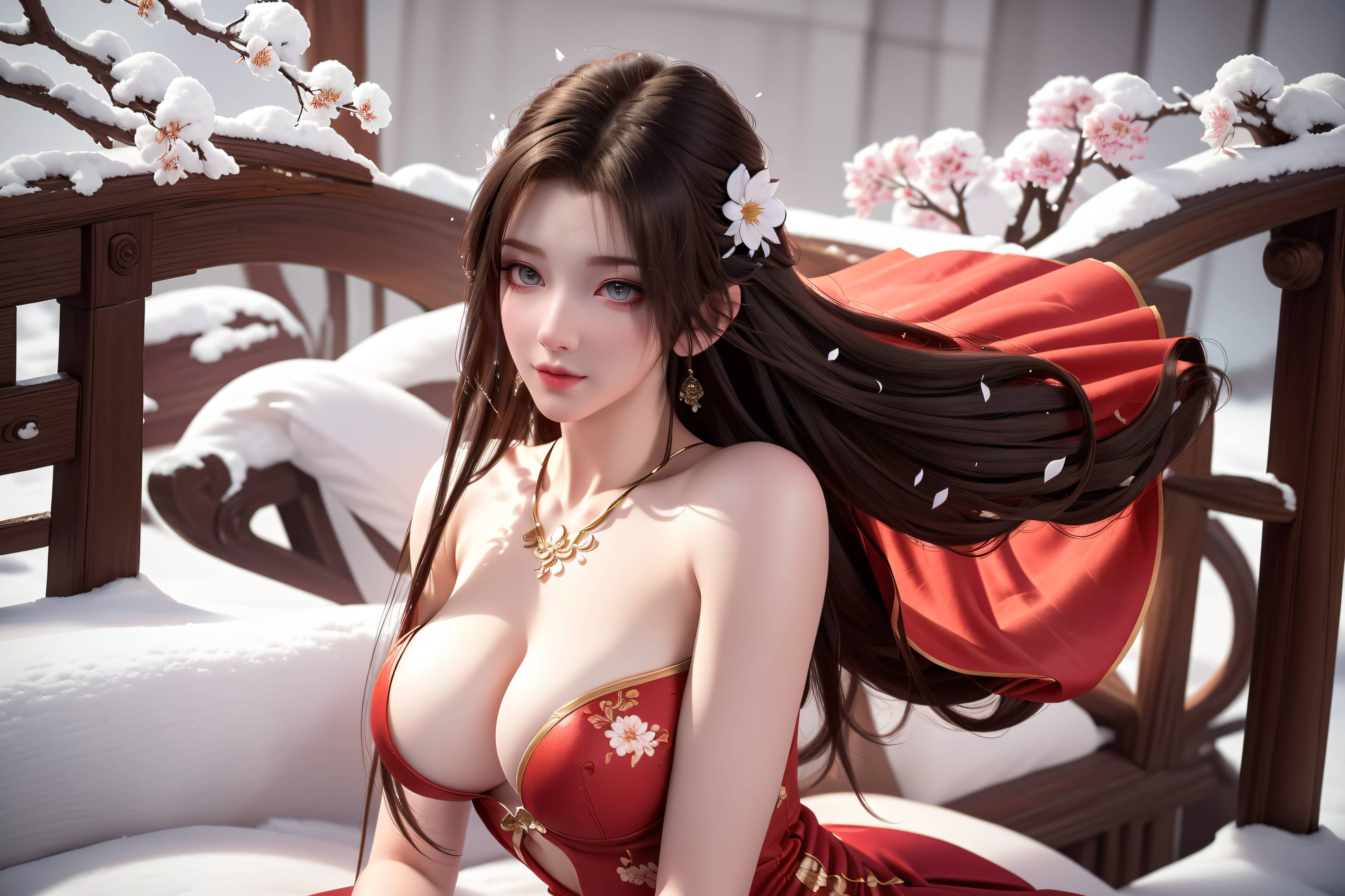 图片[37]-完美世界 清漪 雪地礼服写真-六色网