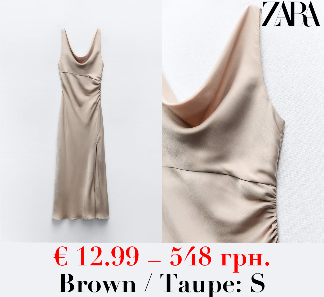 DRAPED CAMISOLE DRESS