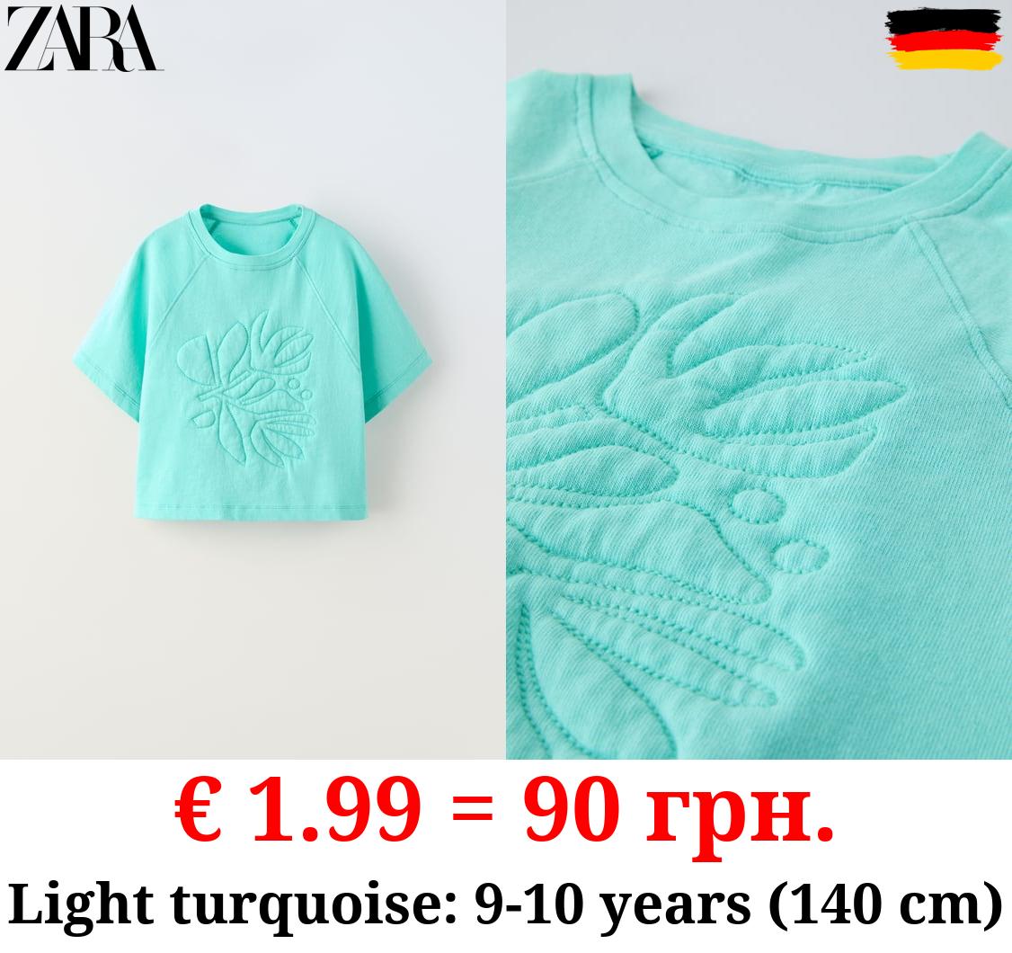 T-SHIRT WITH RAISED EMBROIDERY