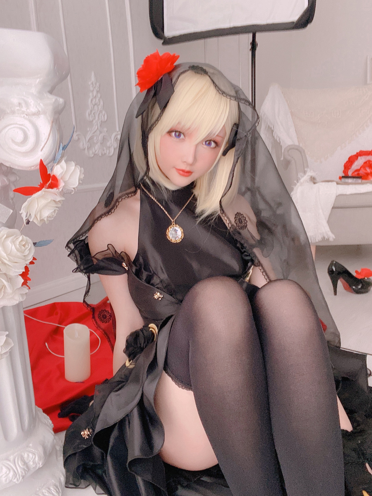 Cosplay 星之迟迟Hoshilily Z23婚纱 46