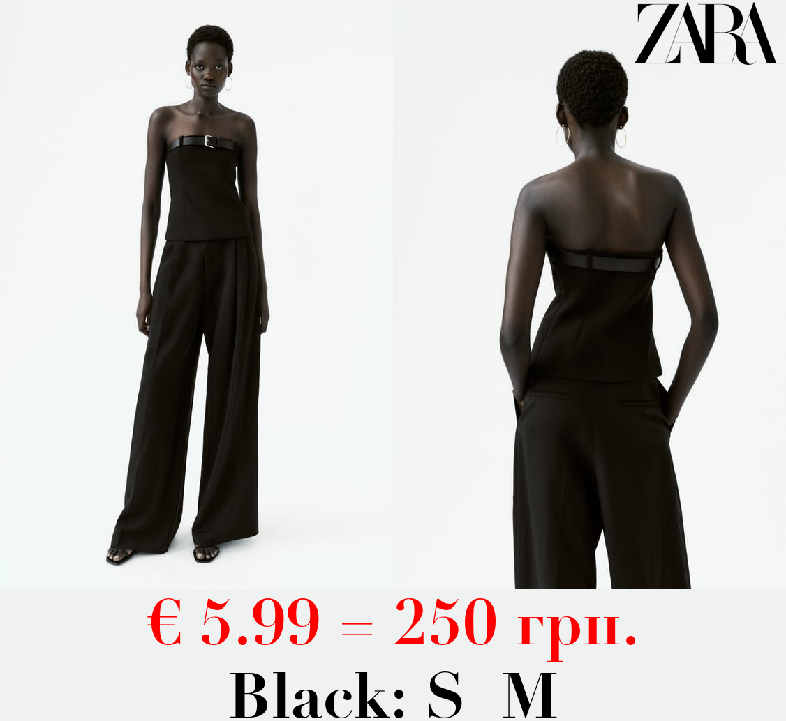 STRAPLESS TOP WITH BELT