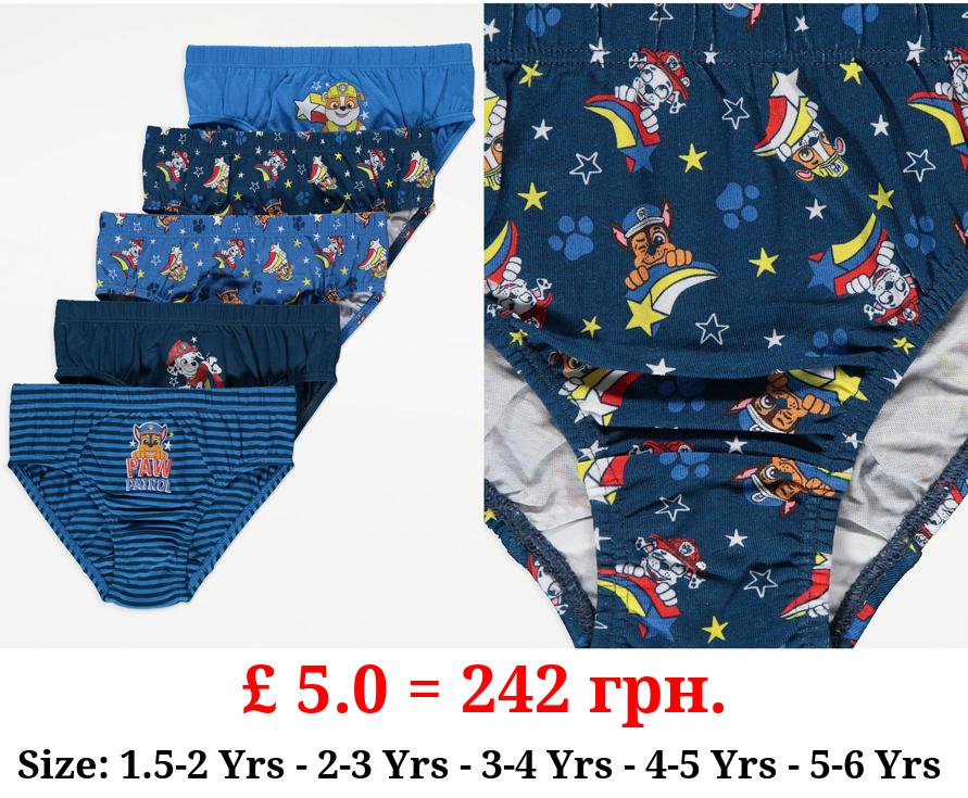 PAW Patrol Blue Briefs 5 Pack