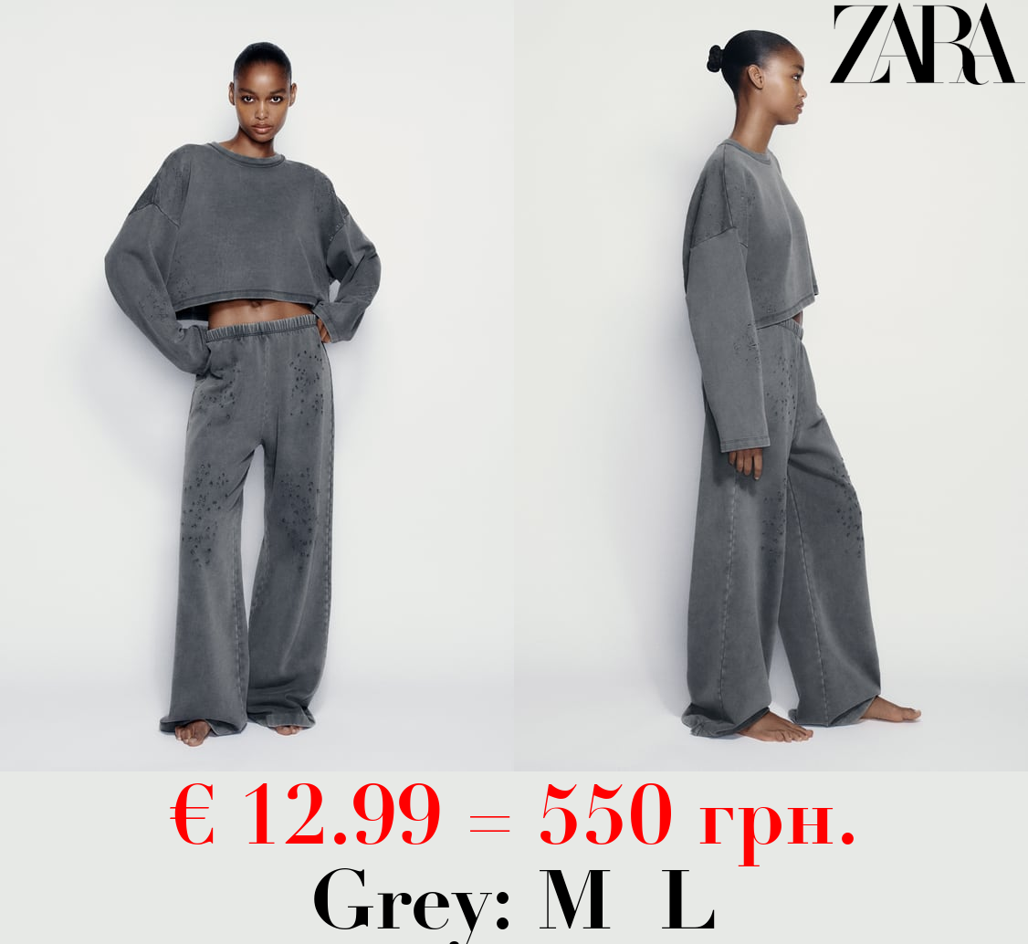 RIPPED FADED-EFFECT SWEATSHIRT