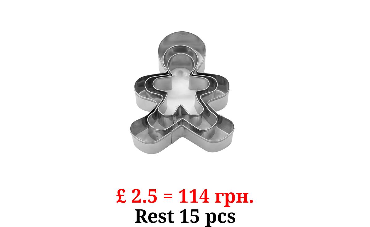 Silver Christmas Cookie Cutters - Set of 3