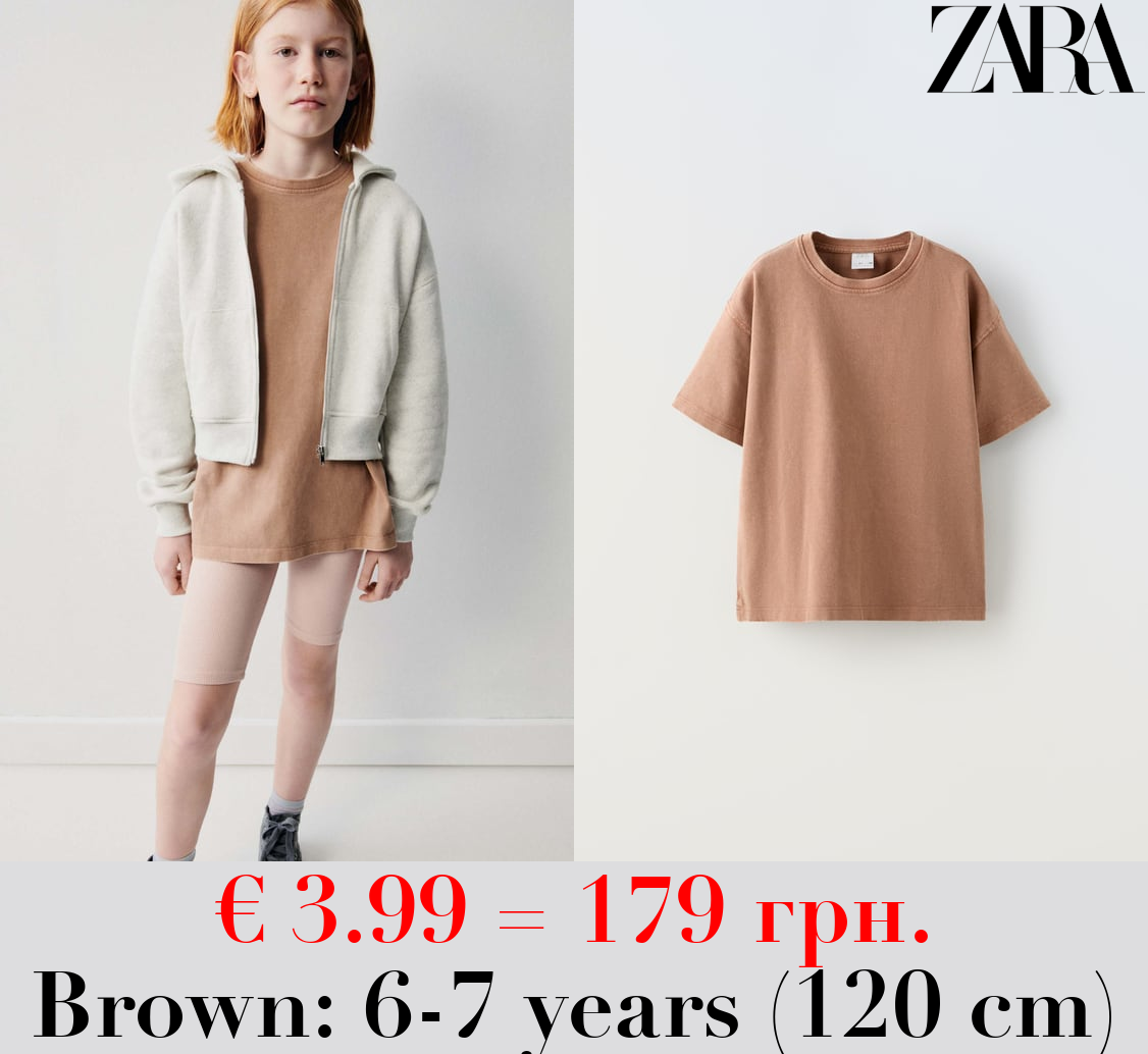 FADED-EFFECT HEAVY WEIGHT T-SHIRT